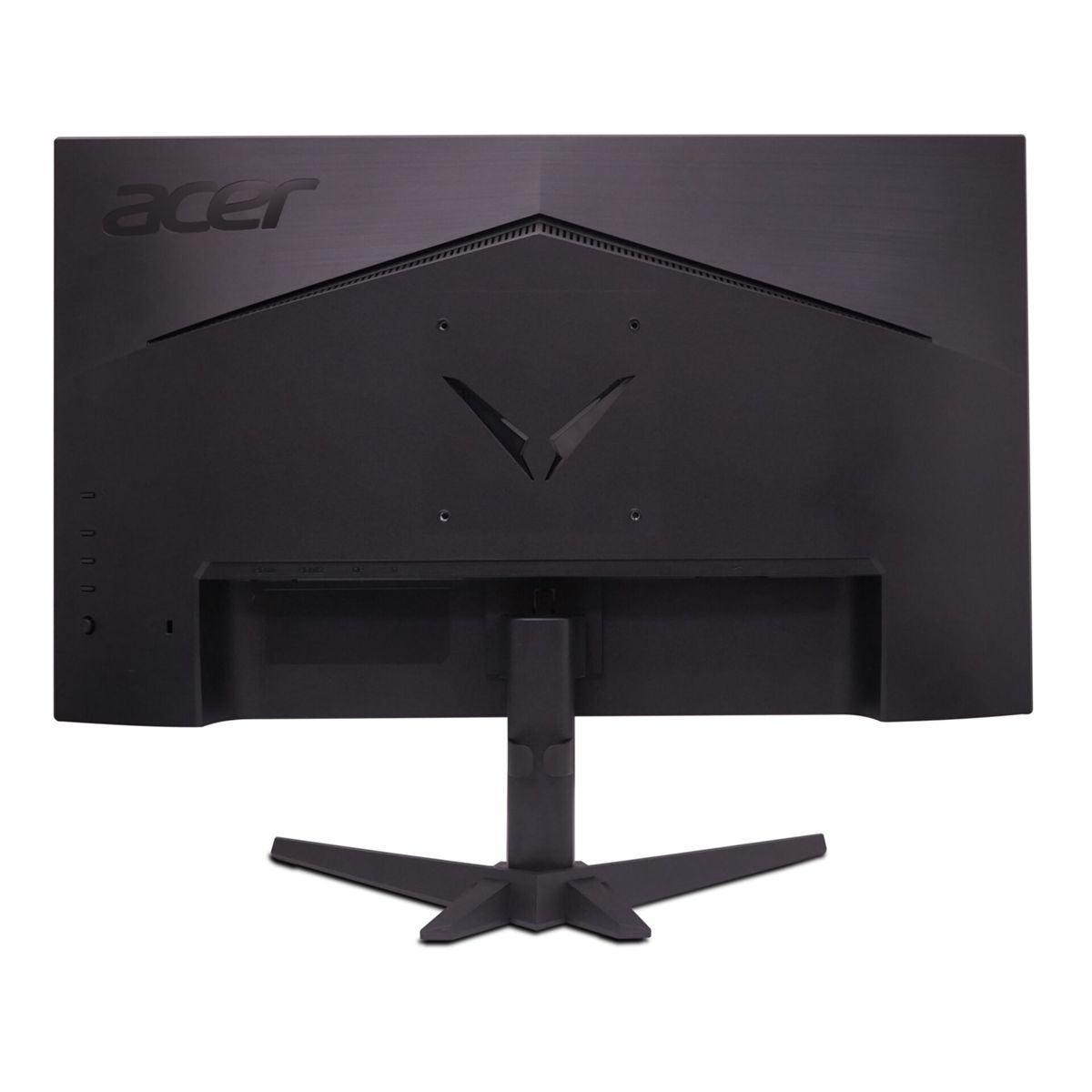 Tył czarnego monitora gamingowego Acer z logo V i podstawką.