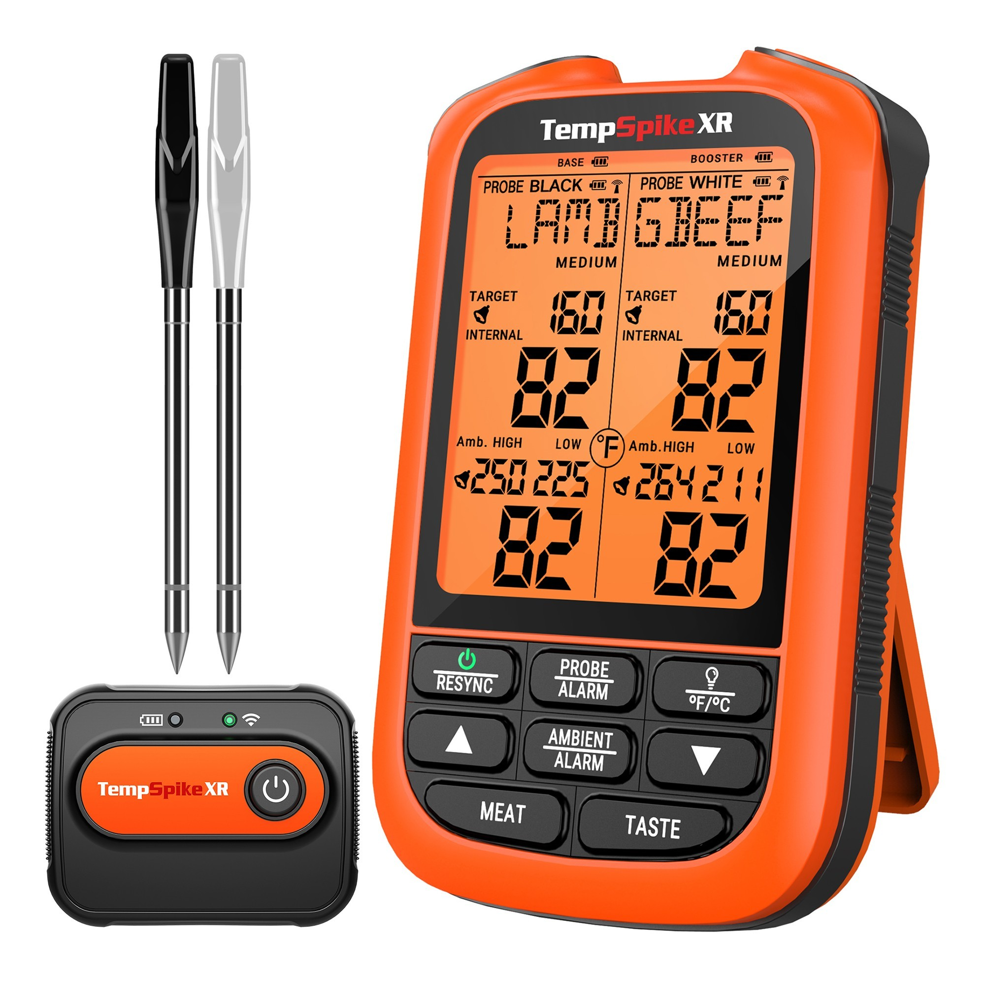 THERMOPRO TP863B 2Problu Zamanlayıcılı 610m Kablosuz Barbekü/Mangal Profesyonel Gıda Termometresi