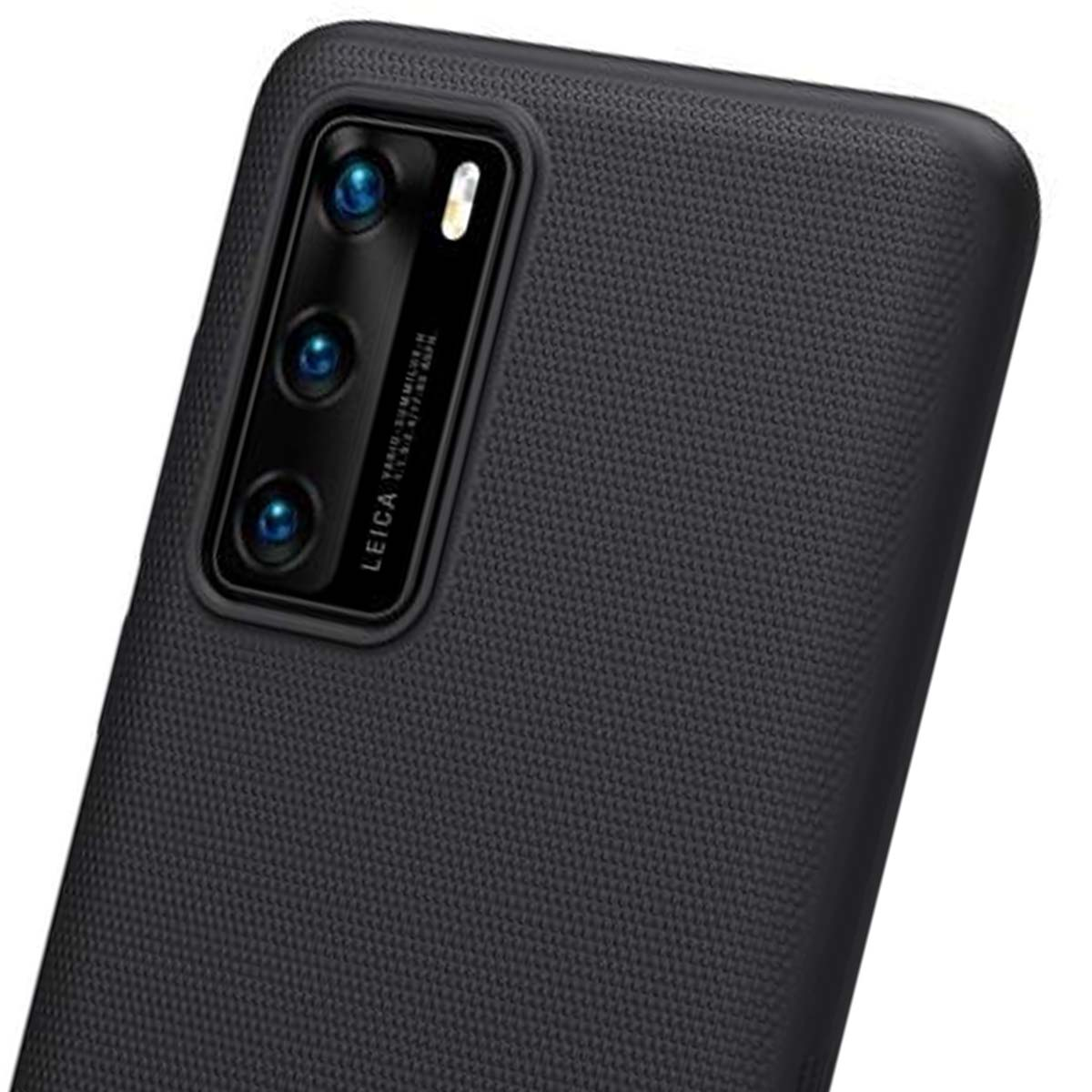 Retro di uno smartphone nero con gruppo di obiettivi Leica.