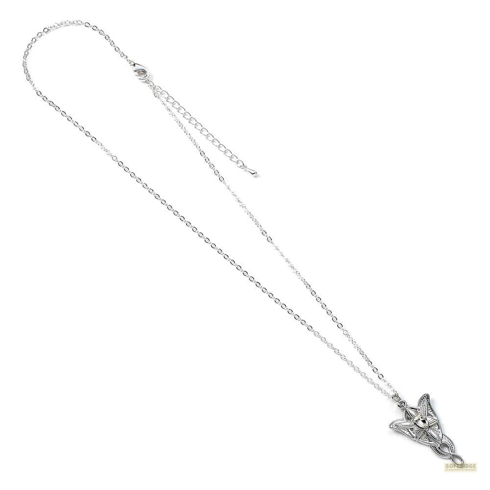 Silberne Halskette mit einem Sternanhänger, inspiriert vom Herrn der Ringe.