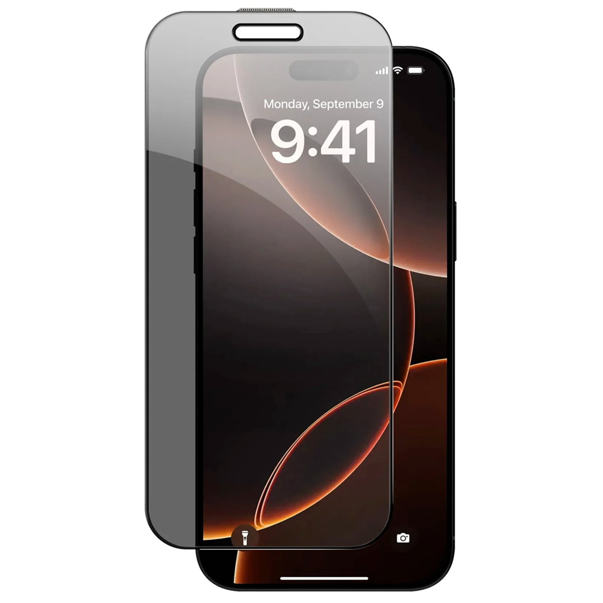 Uno smartphone con protezione schermo. L'ora è 9:41.