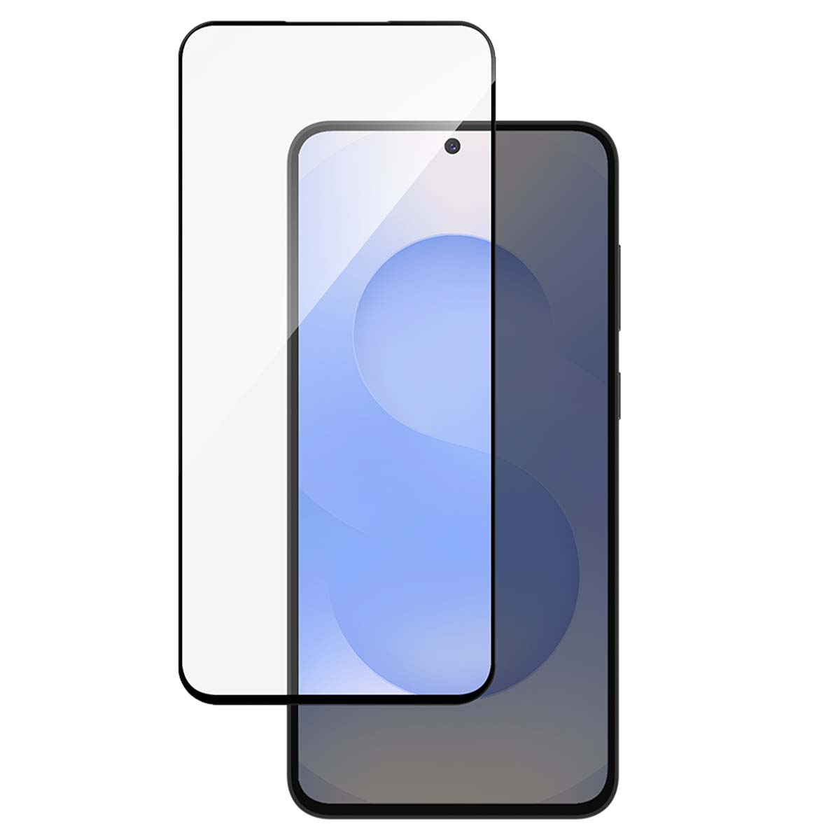 Een heldere schermprotector ligt over een smartphone.
