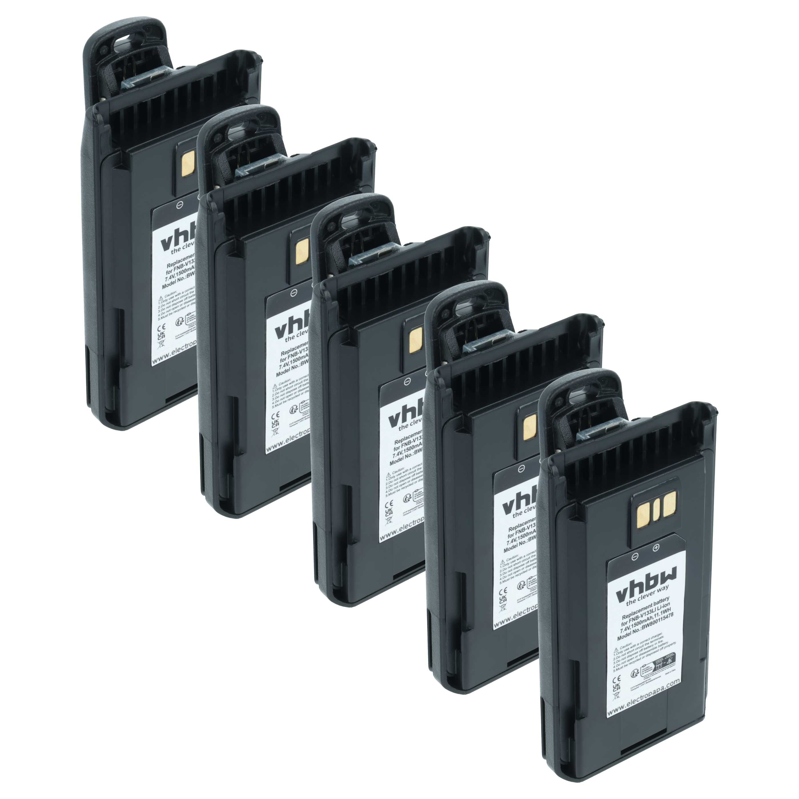 vhbw - 3x Batteria 500mah (3.7v) Per Telefono Fisso Cordless Philips Id 555, 555