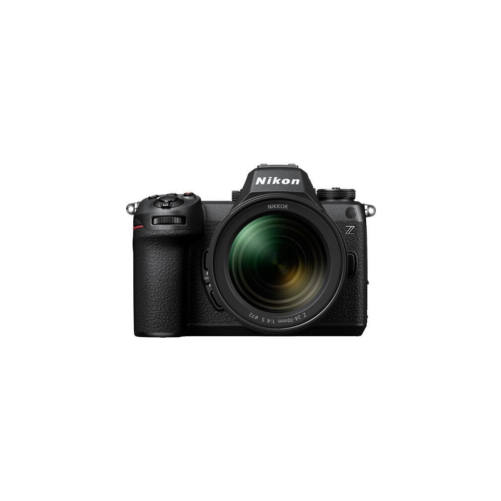 Nikkor lensli siyah bir Nikon kamera.