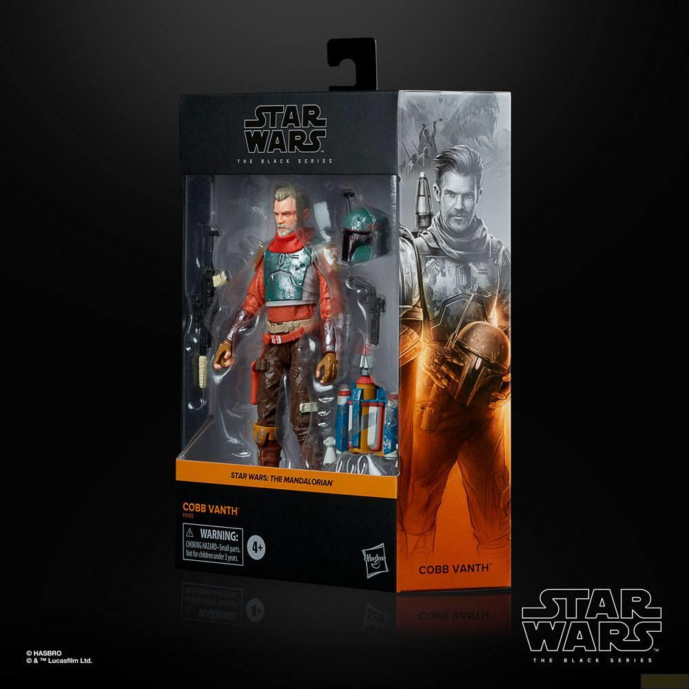Cobb Vanth Actionfigur in Star Wars Verpackung mit Zubehör.