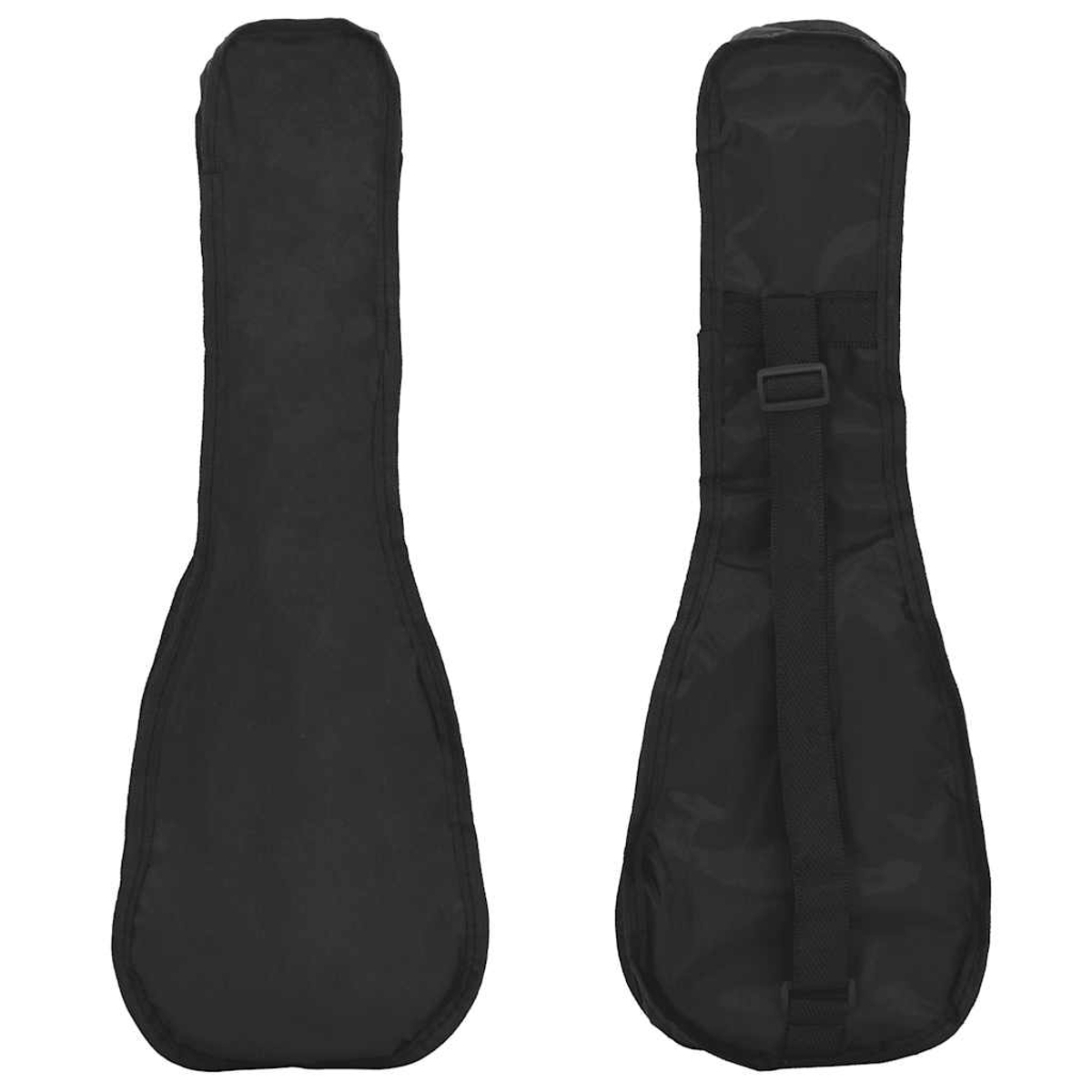 Zwei schwarze Gitarrentaschen, eine mit Riemen.