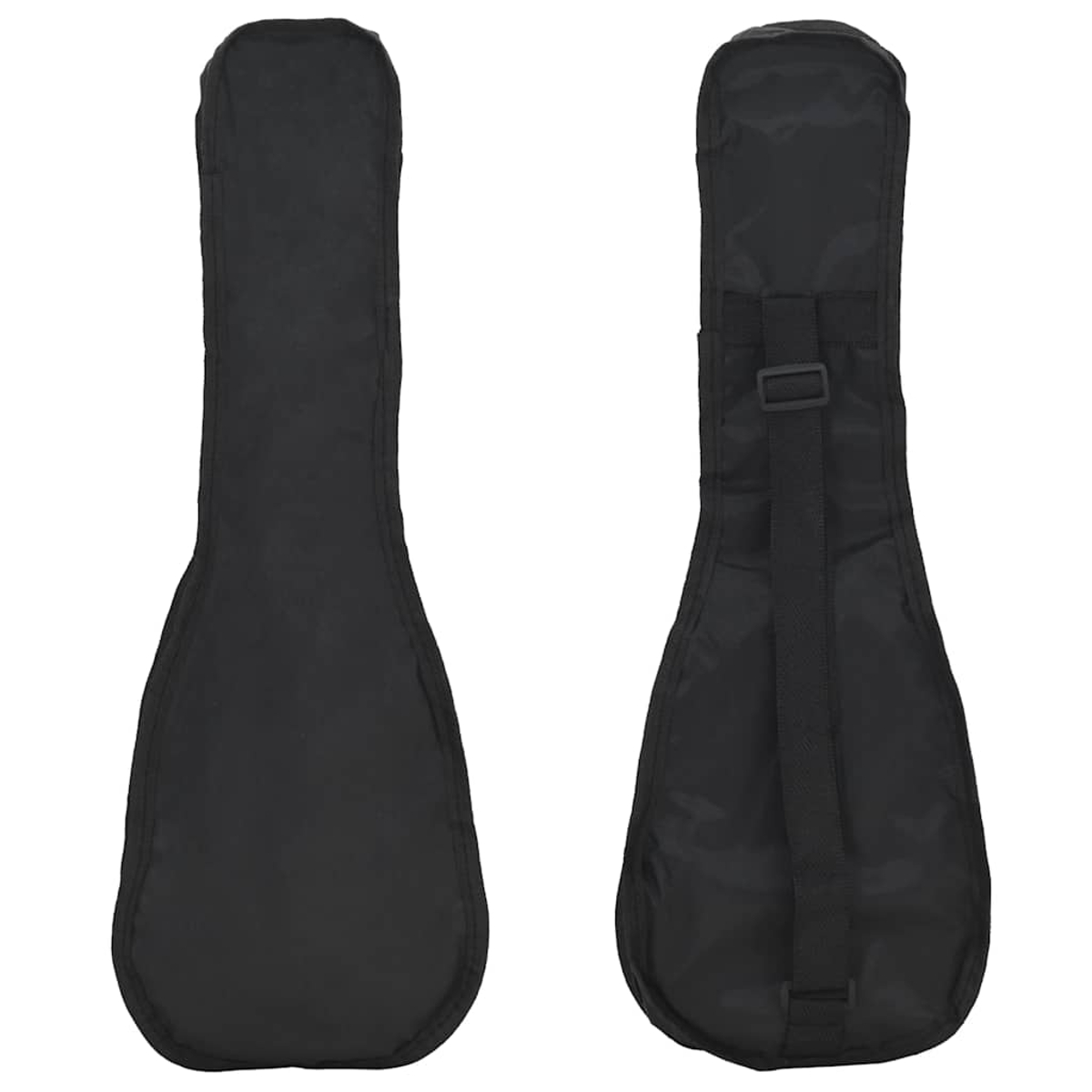 Zwei schwarze Gitarrenkoffer nebeneinander, einer mit Riemen.