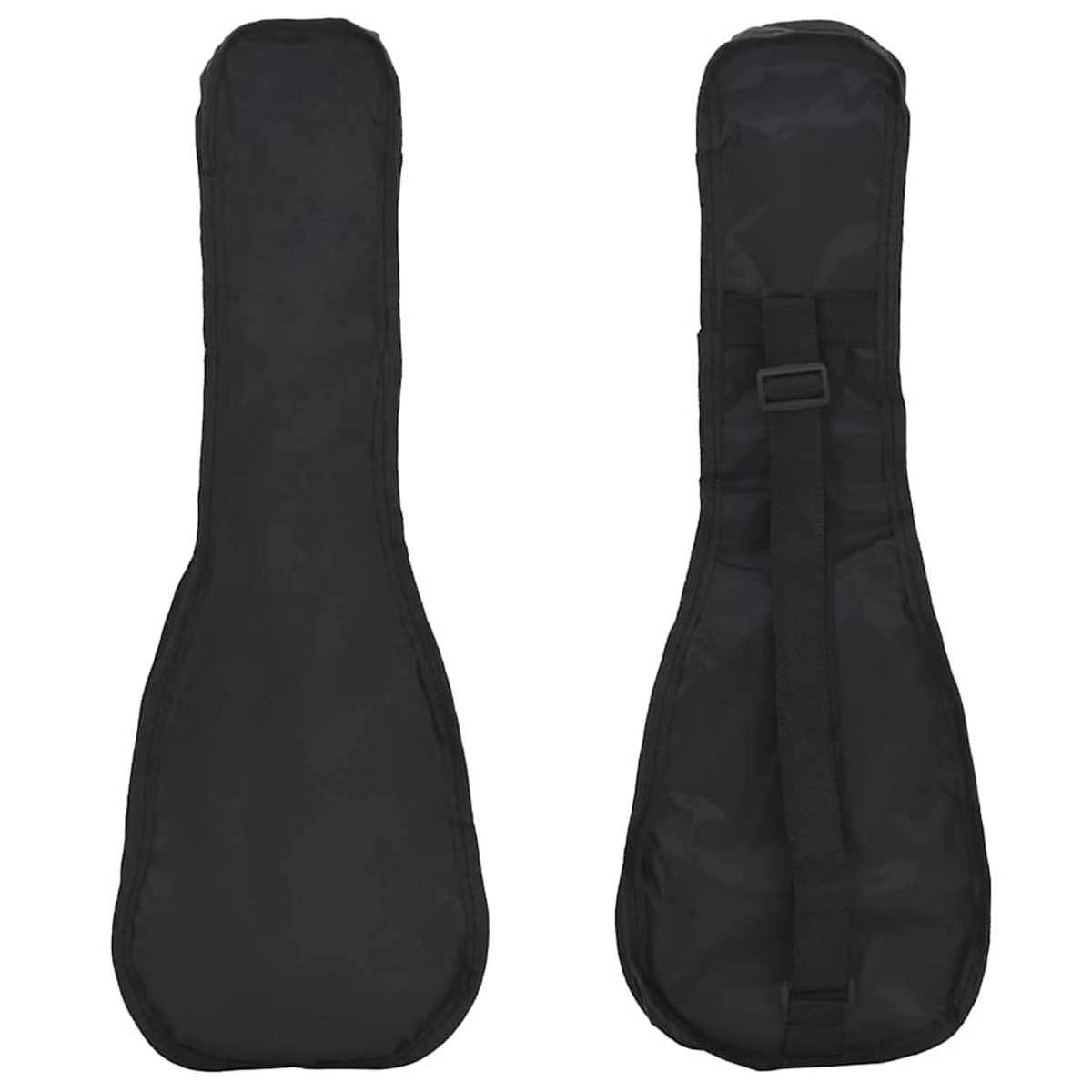 Zwei schwarze Gitarrenkoffer nebeneinander, einer mit Tragegurt.