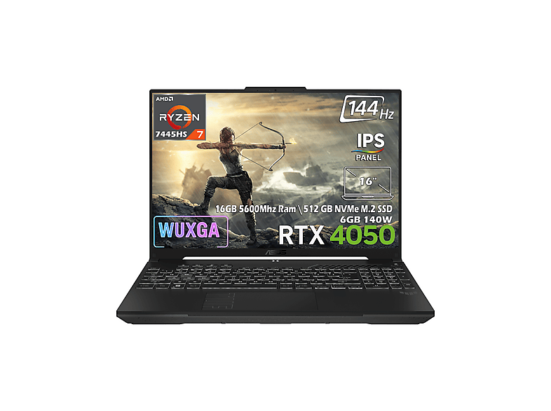 ASUS TUF A16 FA607NUG-RL125-Gaming FHD+ AMD Ryzen 7 7445HS 16 GB