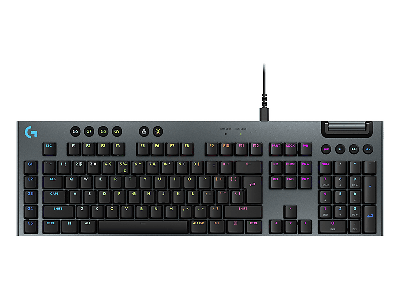 LOGITECH G G915 X GL Tactile Brown Switch RGB İngilizce Mekanik Kablolu Oyuncu Klavyesi Siyah