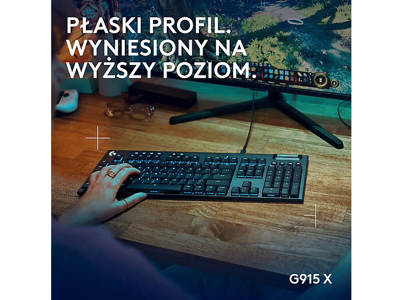LOGITECH G G915 X GL Tactile Brown Switch RGB İngilizce Mekanik