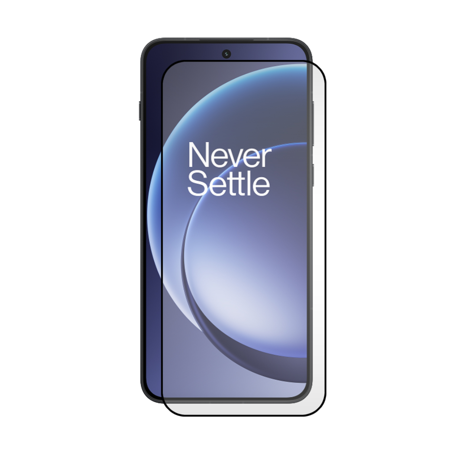 Un smartphone avec un protecteur d'écran.