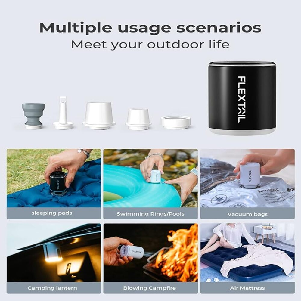 Mehrzweck-Luftpumpe für Outdoor-Aktivitäten wie Schlafsäcke, Poolspielzeug, Vakuumbeutel.