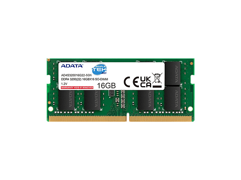 ADATA SO-DDR4-RAM Premier 3200 MHz Arbeitsspeicher 16 GB DDR4