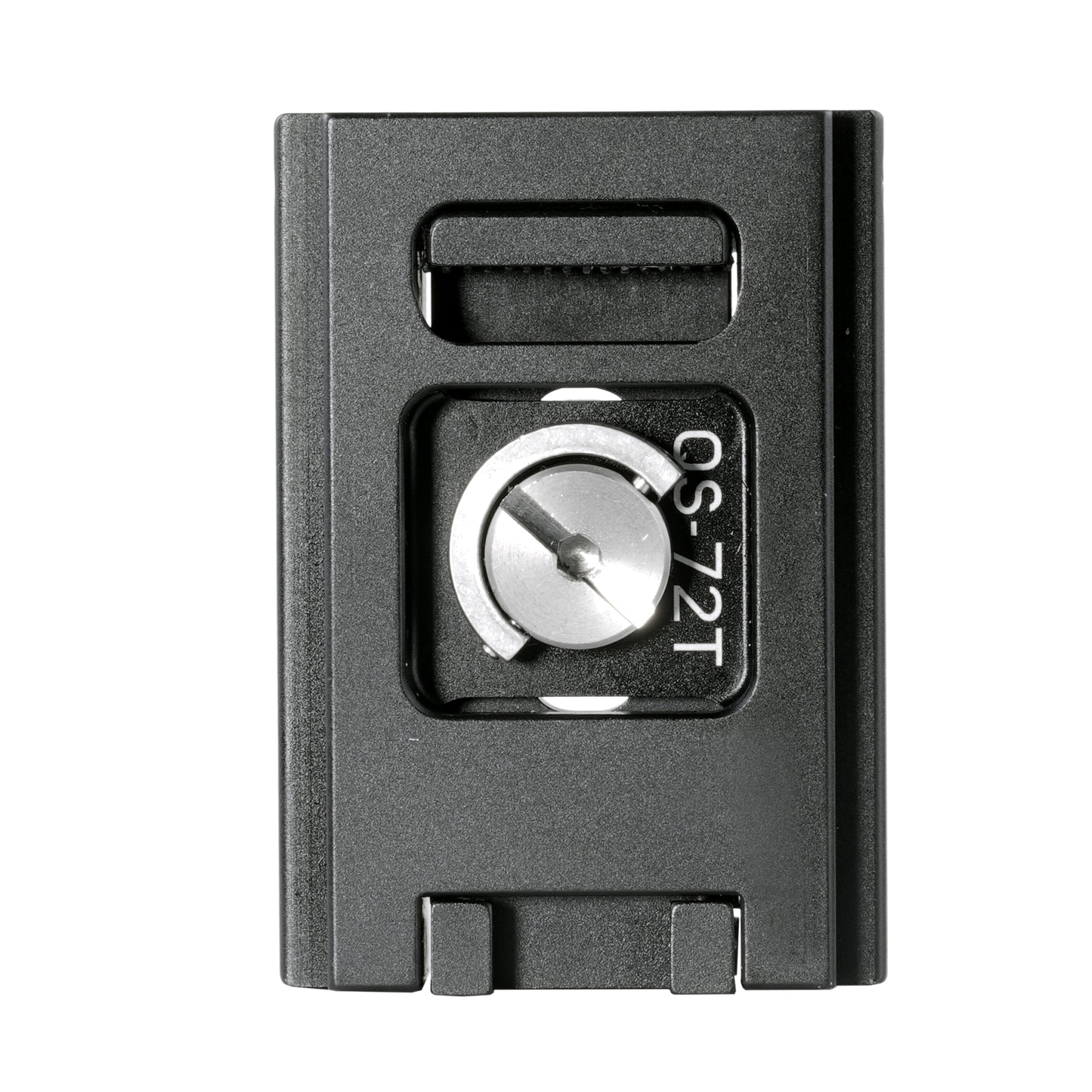 Soporte OS-72T negro con tornillo plateado y detalle de ranura.