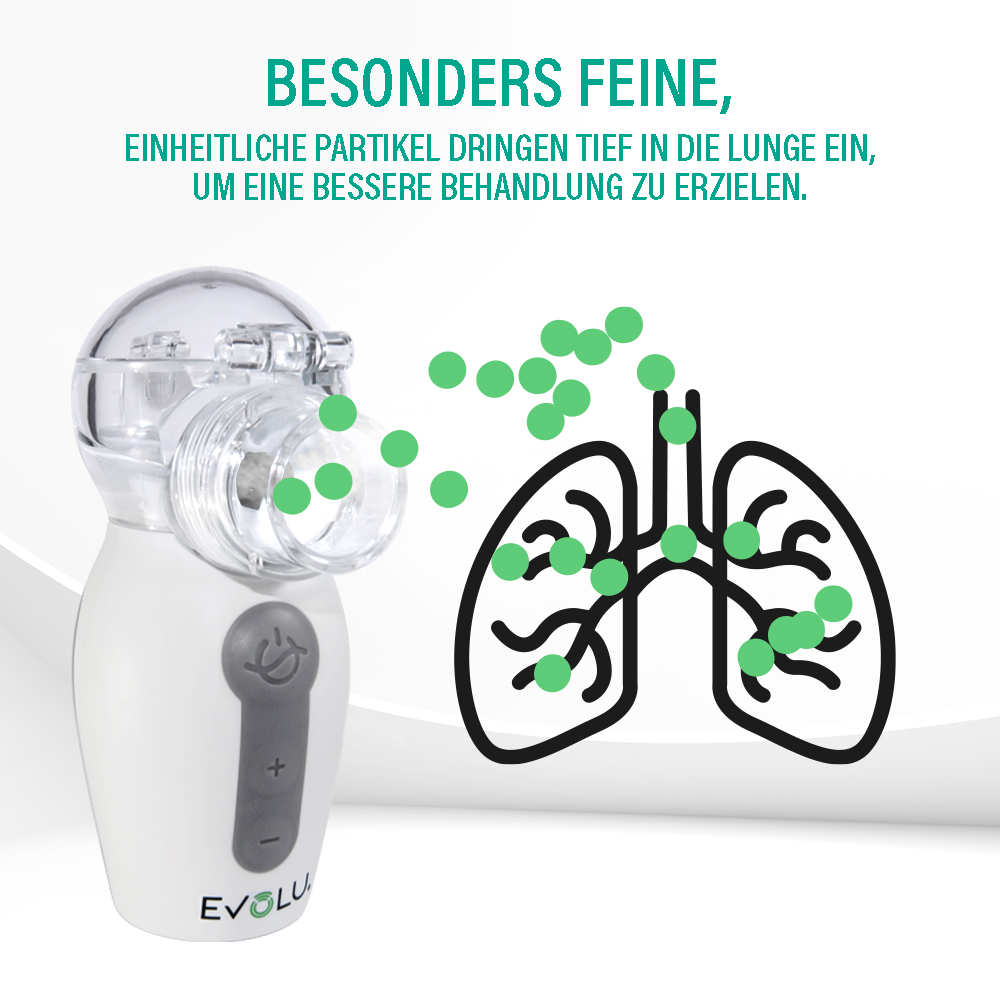 Ein Vernebler erzeugt feine Partikel, die in die Lunge gelangen.