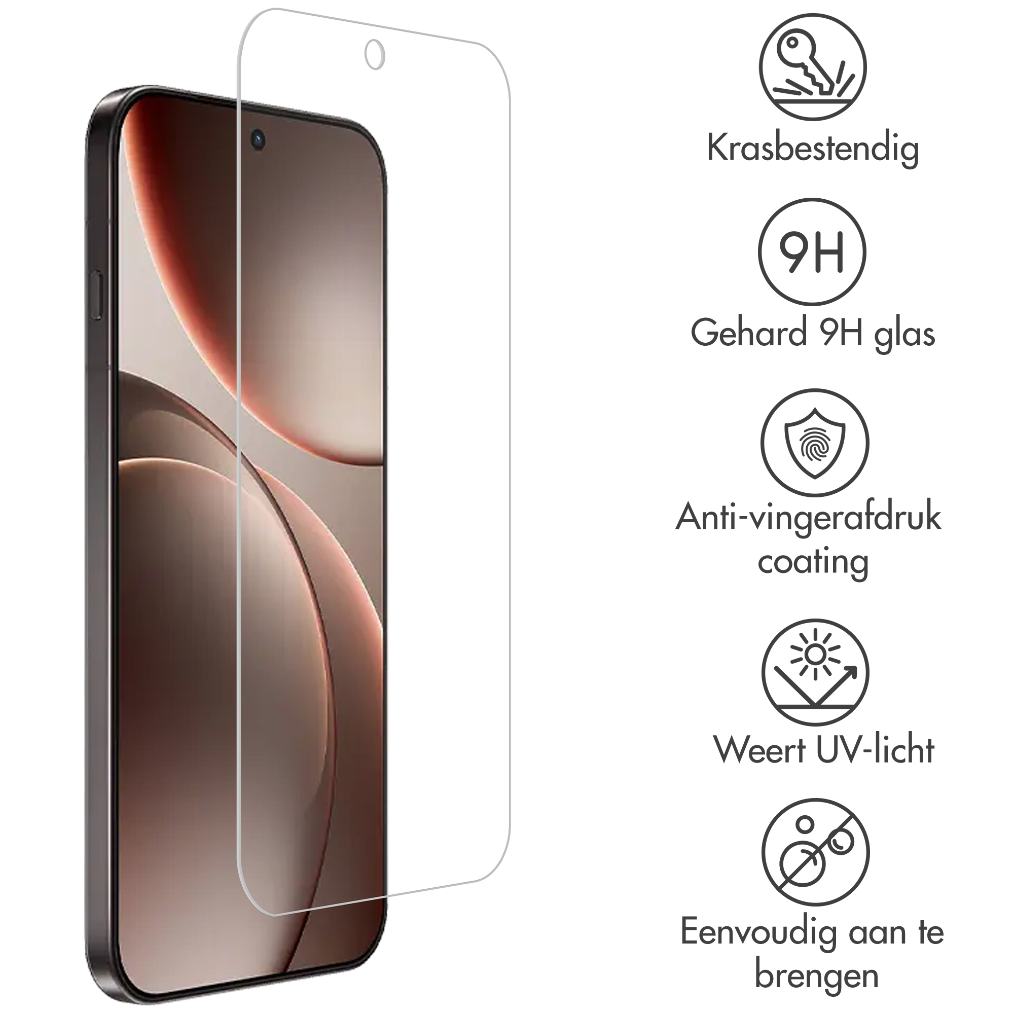 Protezione schermo per smartphone, resistente ai graffi, 9H duro.