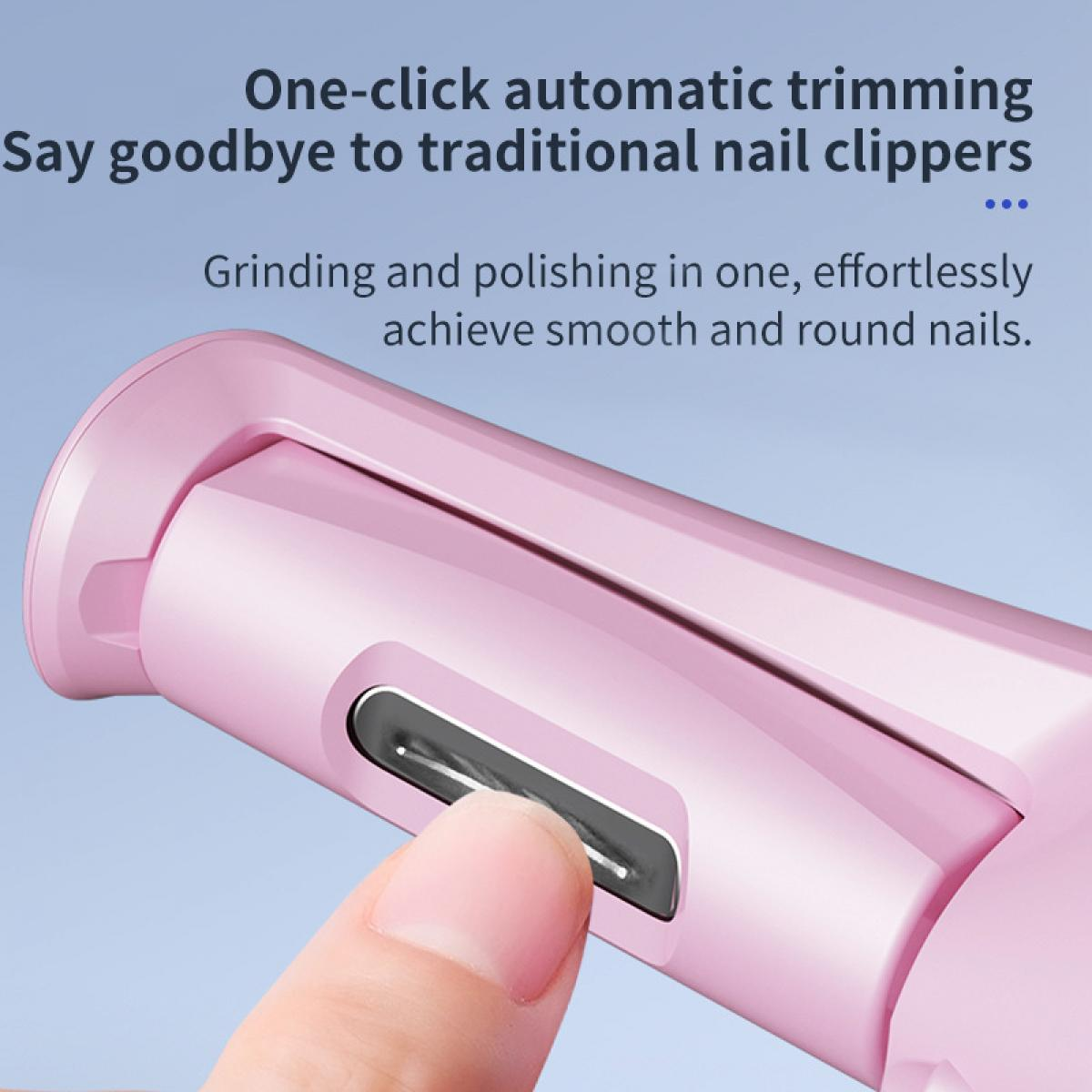 Ein-Klick-Nageltrimmer: Mahlen und Polieren in einem.