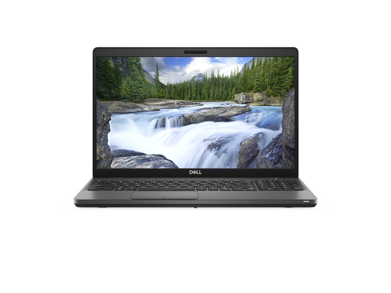 Ein Dell Laptop mit einem Wasserfall-Bildschirmhintergrund.
