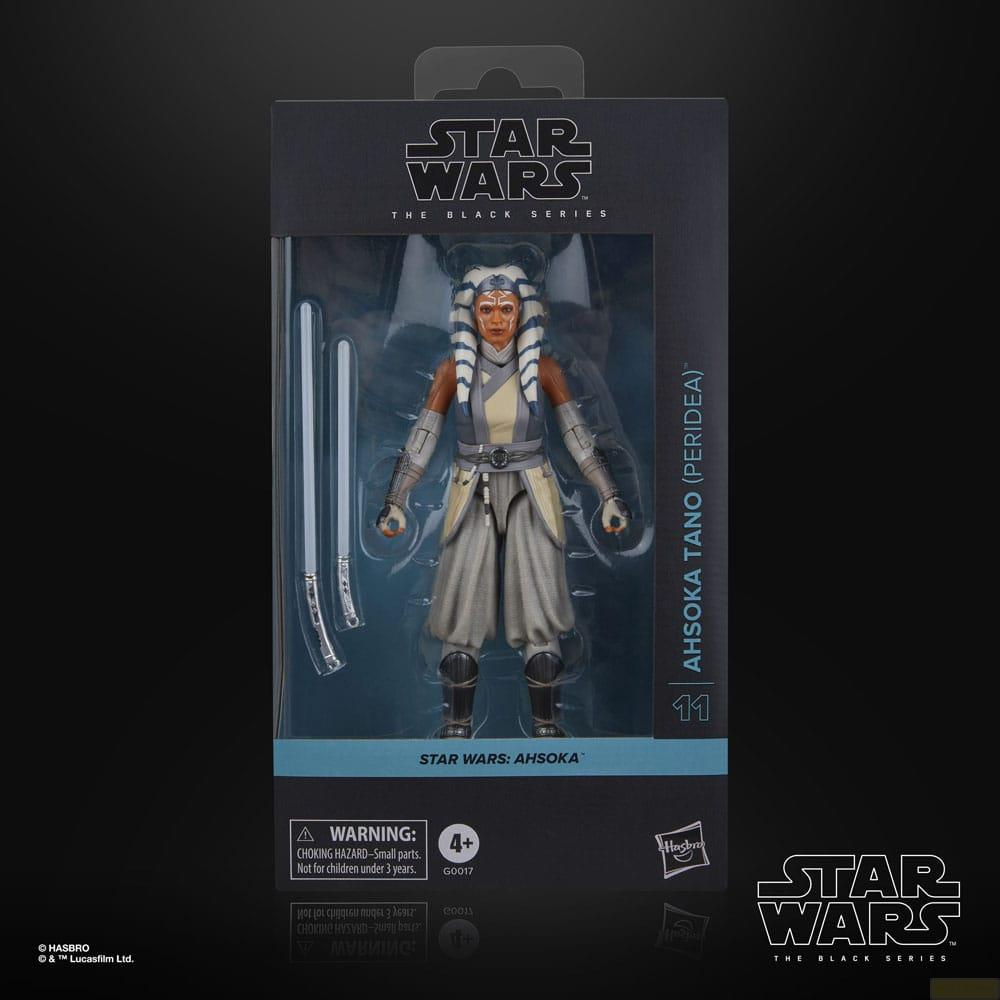 Figura de acción Star Wars Black Series de Ahsoka Tano (Peridea) con dos sables de luz.