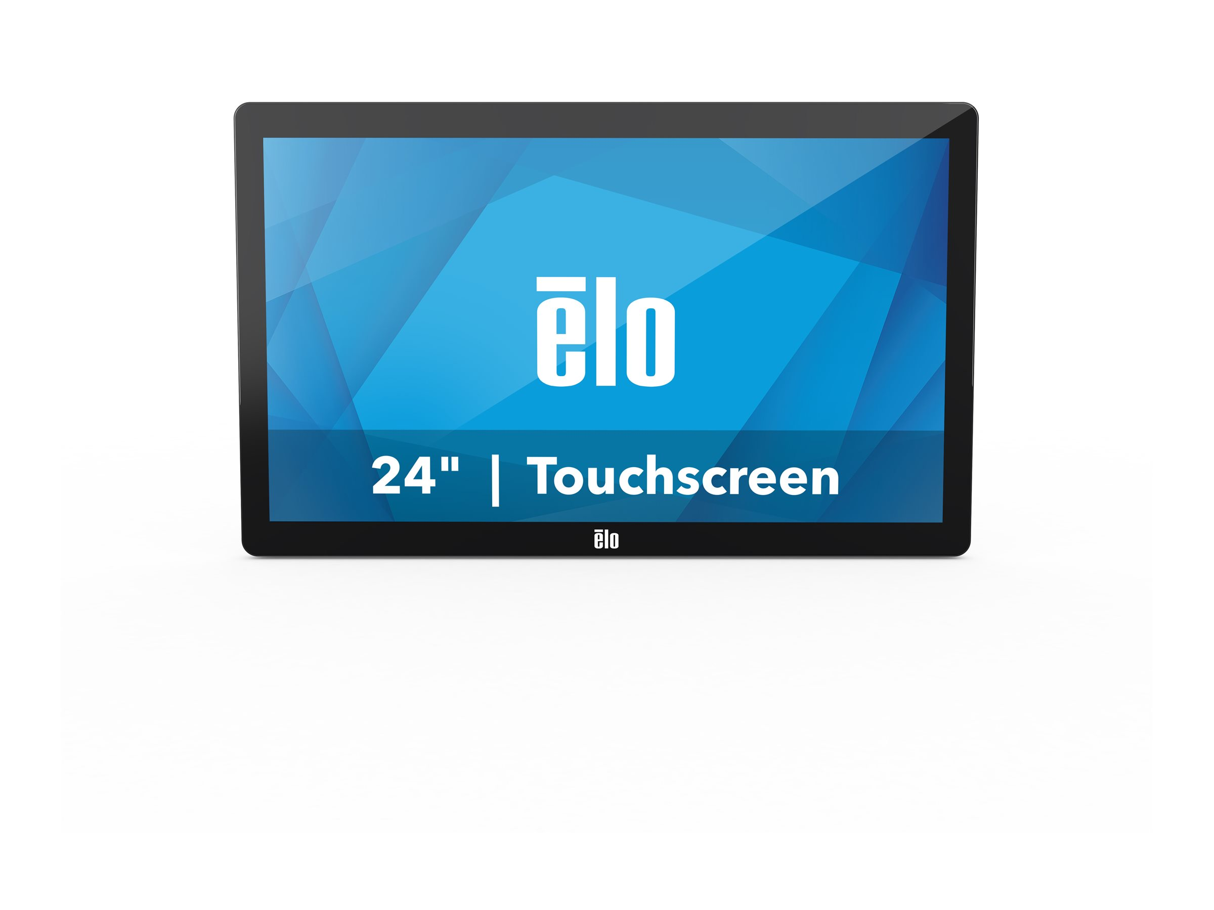 Elo 24" Touchscreen mit blauer grafischer Anzeige.