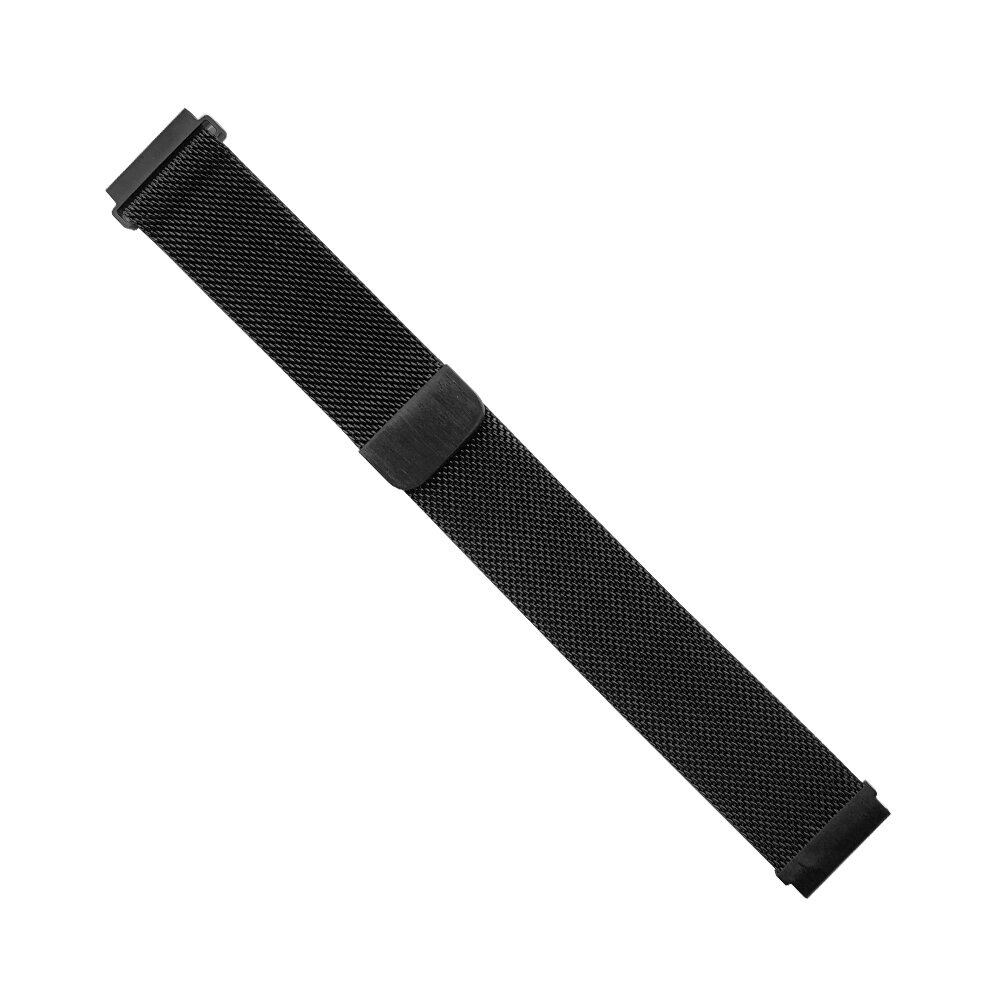 Black stainless steel mesh magnetic watch strap.