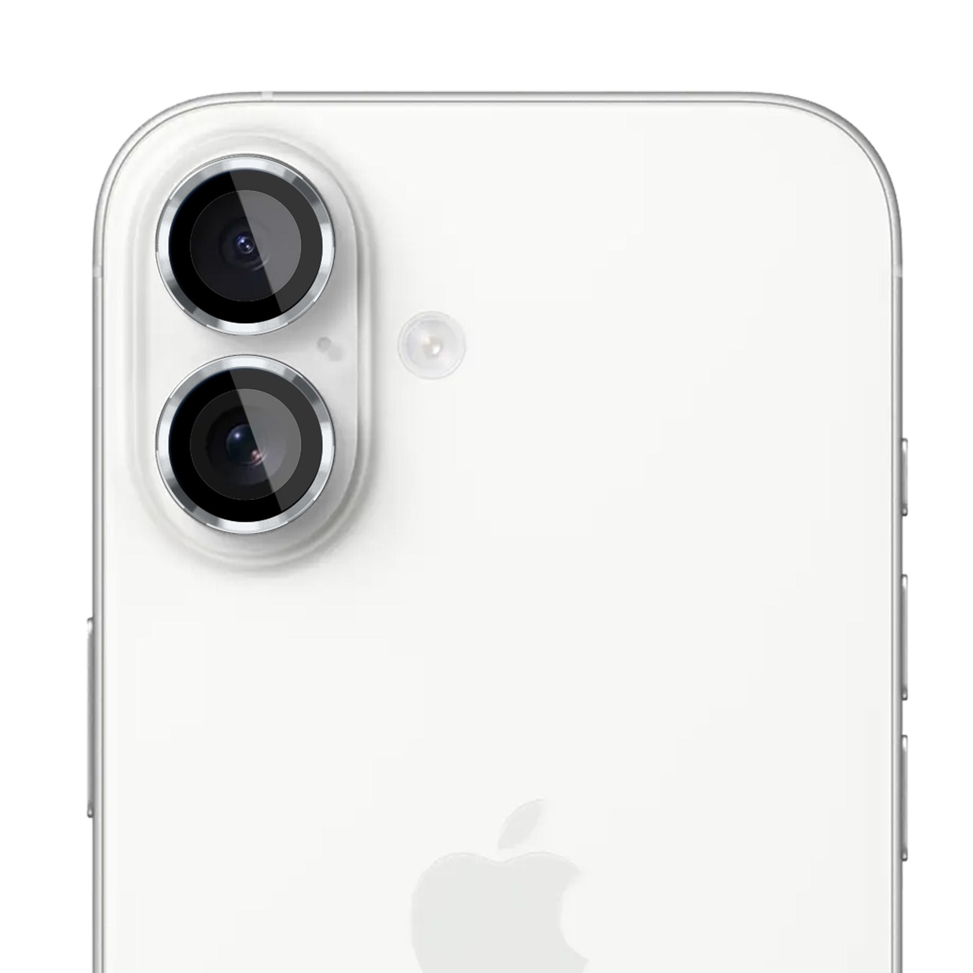 Retro bianco iPhone con doppia fotocamera e logo Apple.
