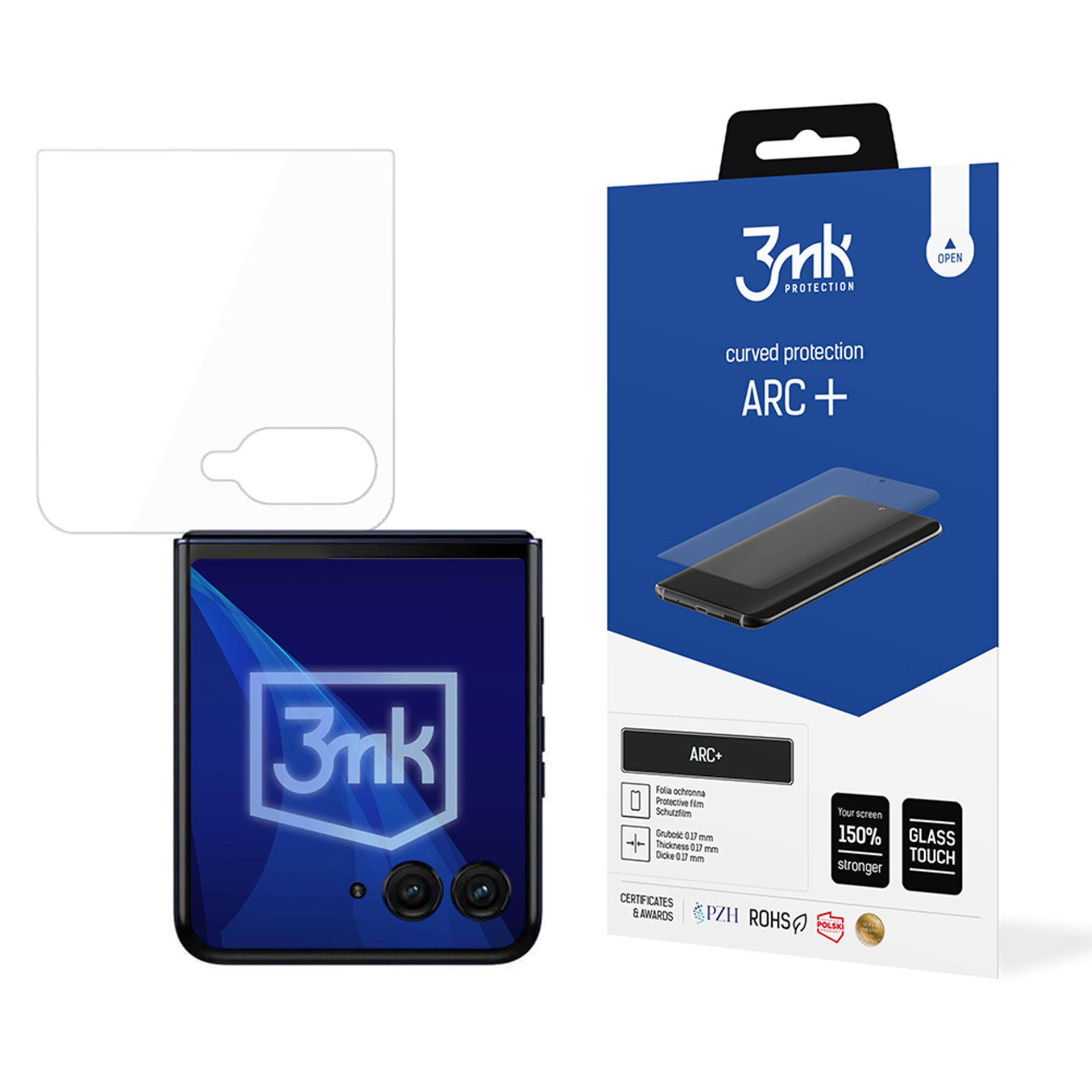 Confezione con pellicola protettiva e smartphone. Protezione curva 3nk ARC+.