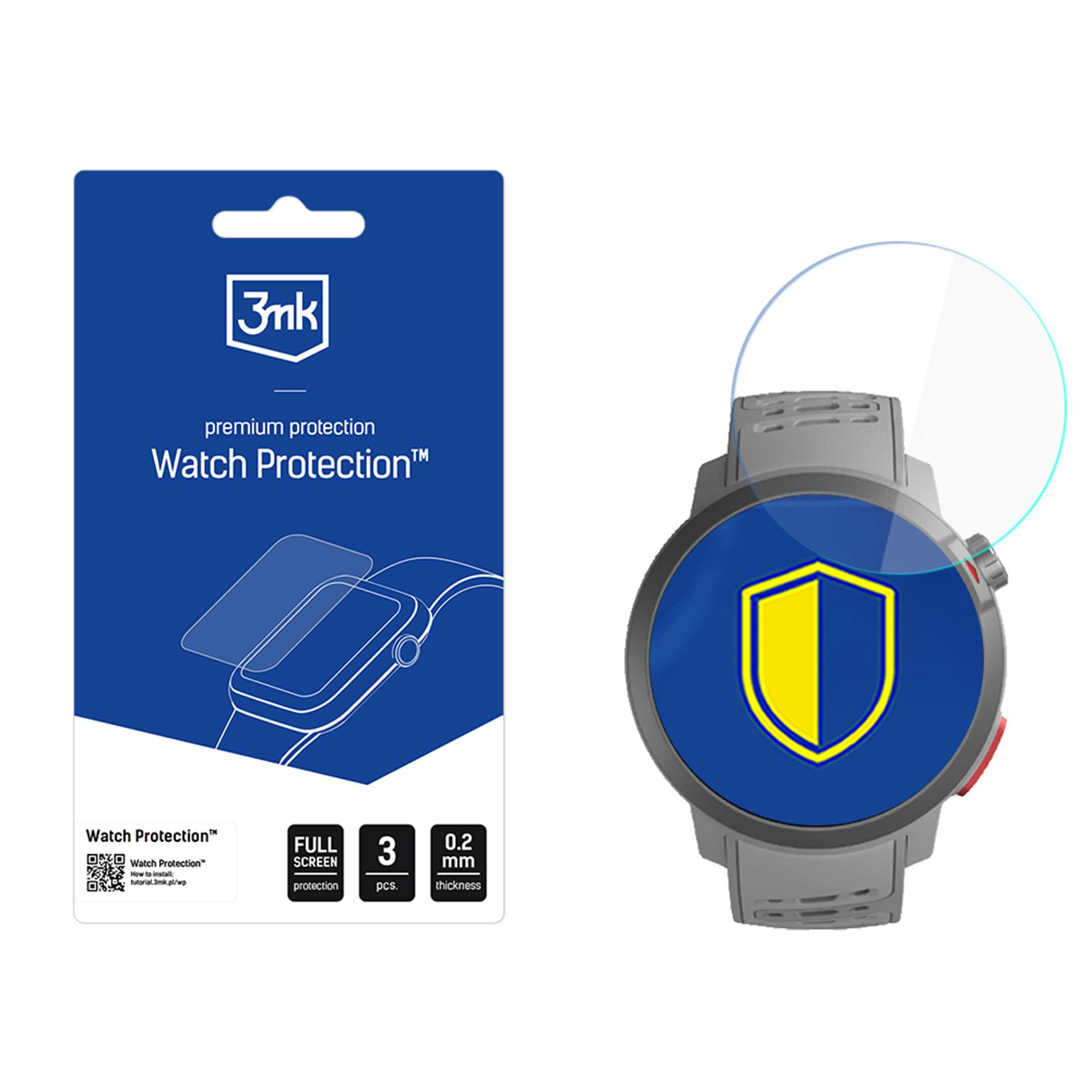 Confezione per proteggi schermo smartwatch con immagine di orologio e proteggi schermo.