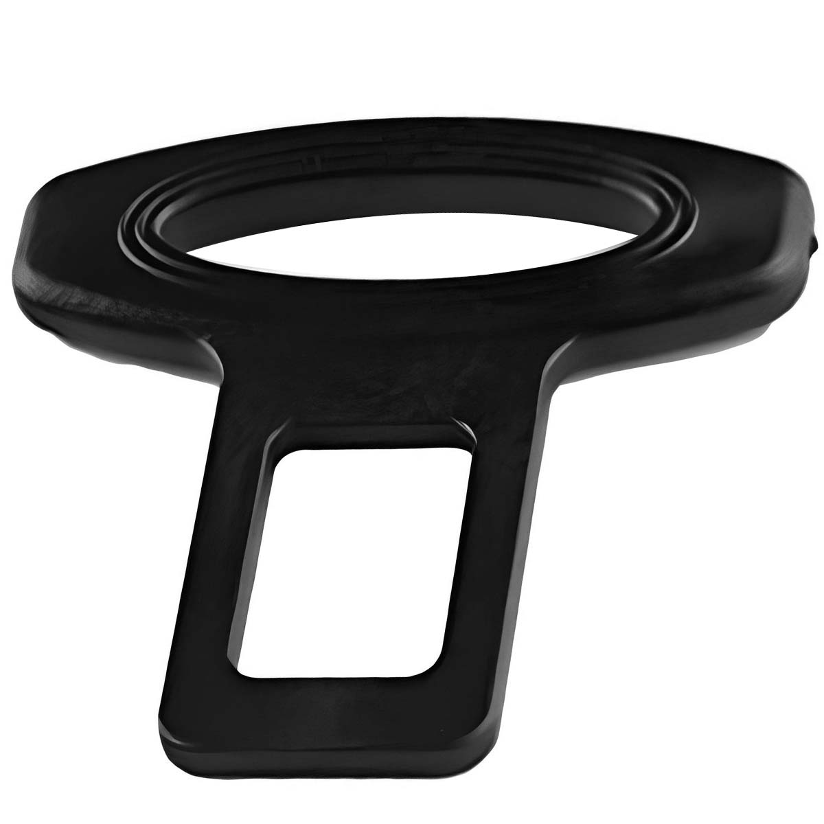 Un portabottiglie nero con manico rettangolare.