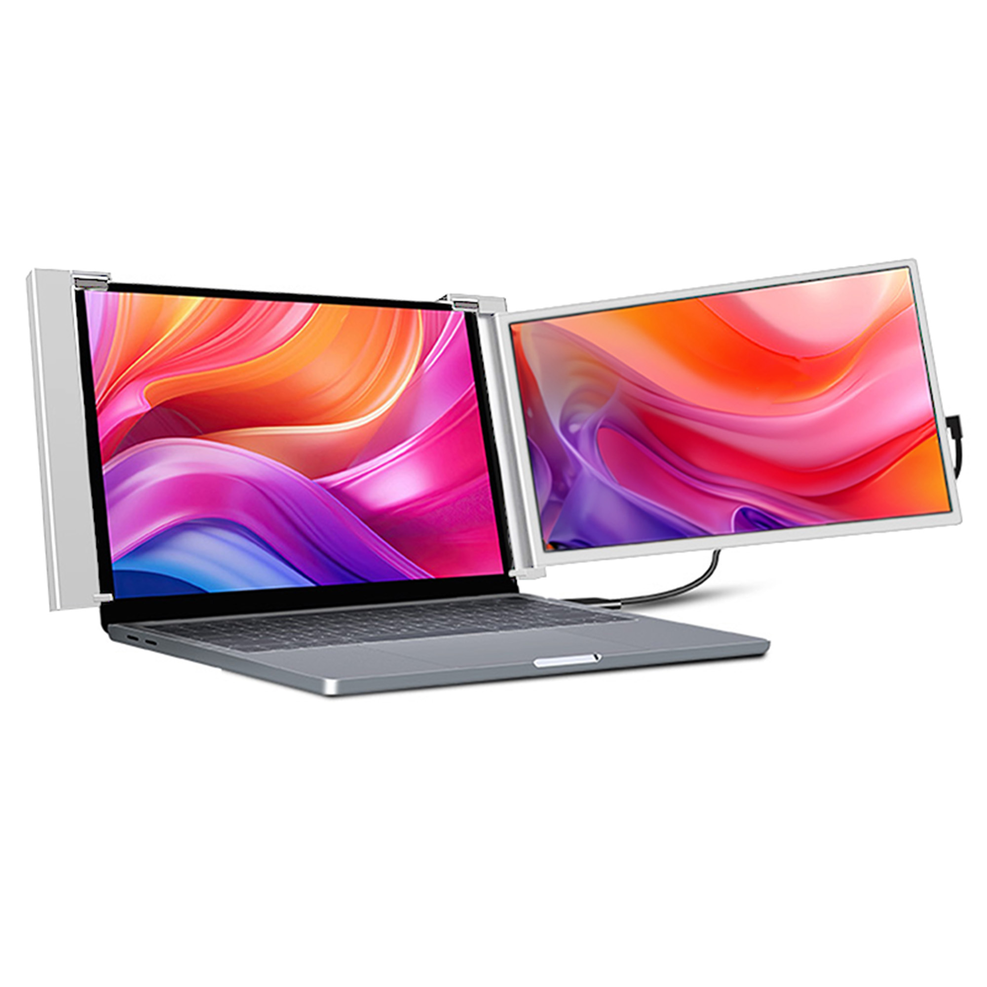 NPO NPM3 FHD 1080p IPS Type-C Taşınabilir Dizüstü Tek Monitör Çoklayıcı Notebook 15,4 inç Full-HD 20 ms Monitör Gümüş