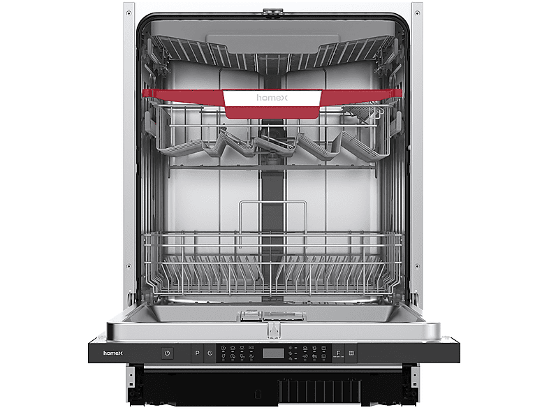 HOMEX DWFI601444C Geschirrspüler (vollintegrierbar (Besteckschublade, 598 mm breit, 44 dB (A), C)
