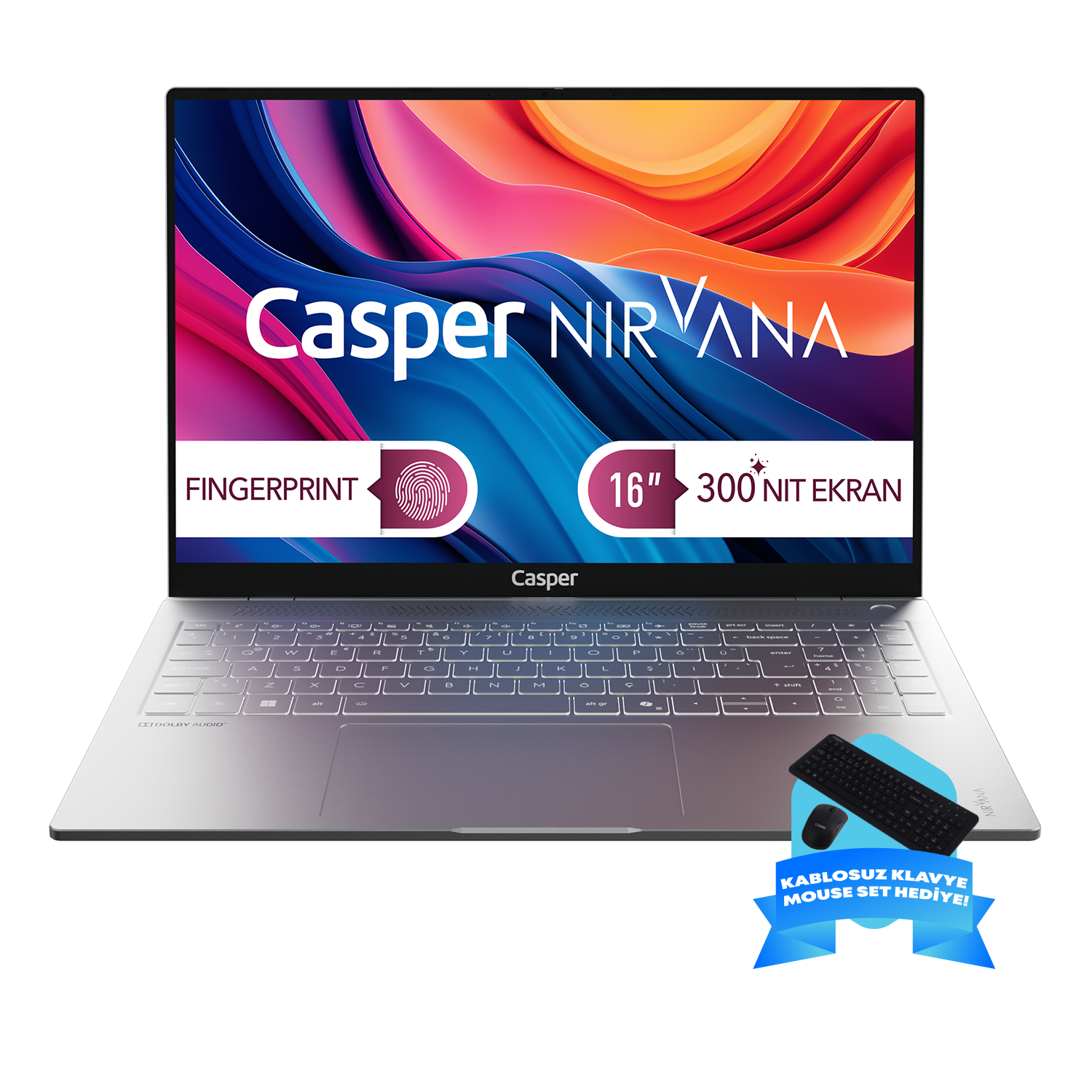 CASPER Nirvana S100 300NIT DDR5 Kablosuz Klavye-Mouse Set S100.1362-DV00X-G-F-D200 Intel Core İ7-13620H 32 GB RAM 480 GB SSD 16 inç FreeDOS Laptop Gri