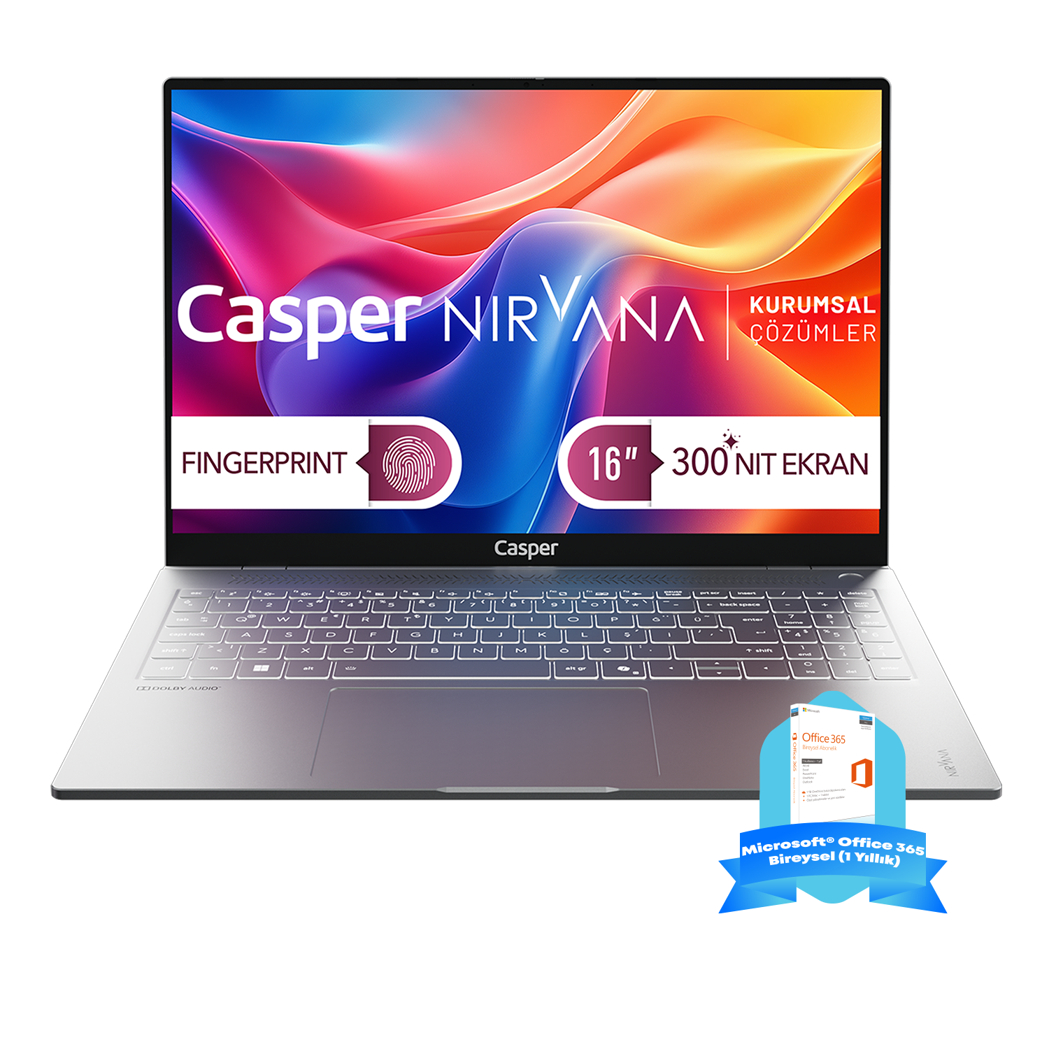 CASPER Nirvana S200 DDR5 Microsoft® Office 365 Bireysel (1 Yıllık) S200.1342-EF00X-G-F-OFM365 i5-13420H 64 GB RAM 1 TB SSD 16 inç FreeDOS Laptop Gri
