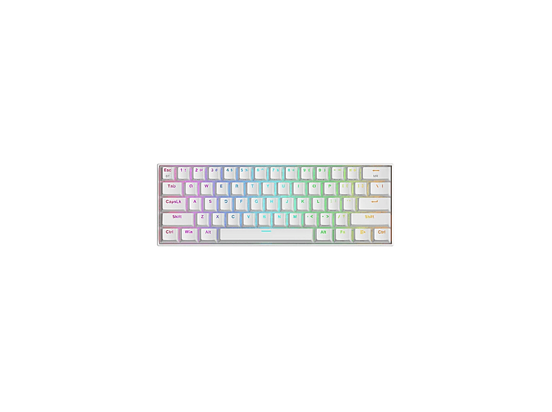 REDRAGON K530 PRO Draconic Türkçe Q 60% Kompakt Kablosuz Bluetooth 2.4G Brown Switch Mekanik Wireless Klavye Beyaz