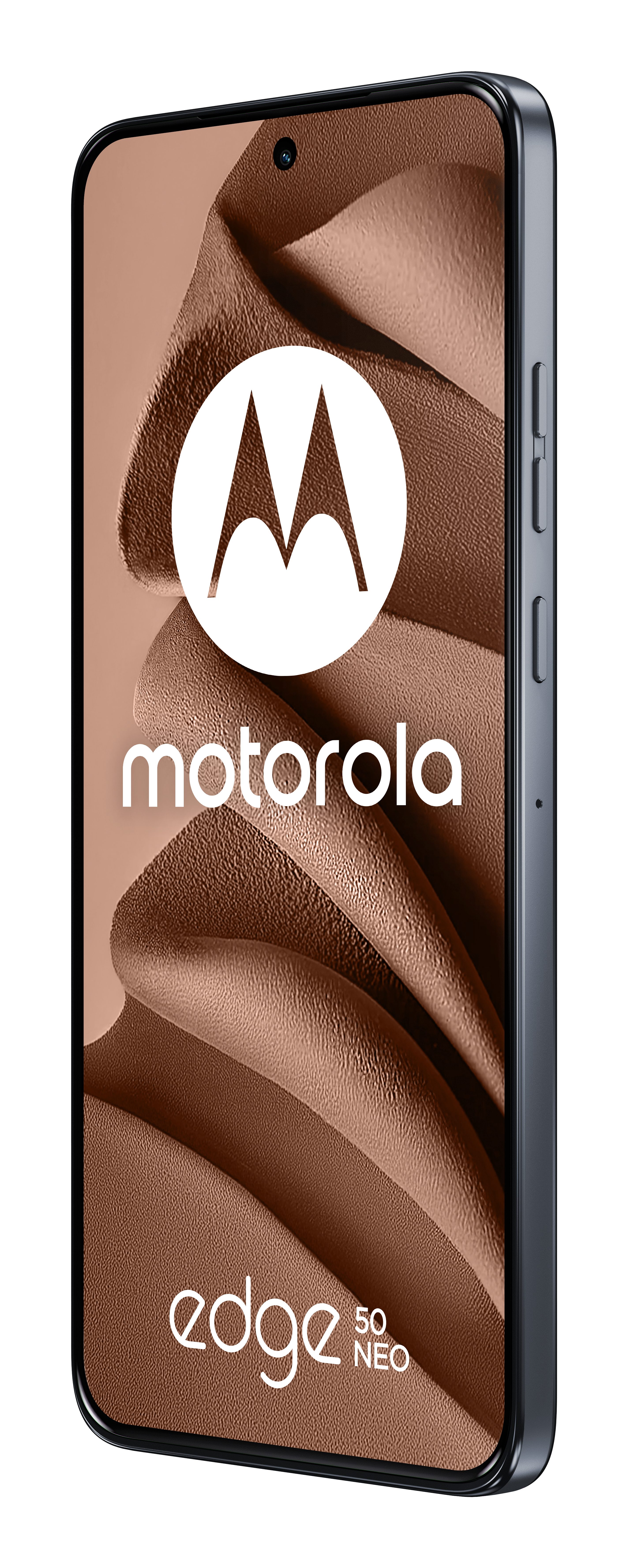 Uno smartphone Motorola Edge 50 Neo con il logo Motorola e il testo 'edge 50 NEO'.