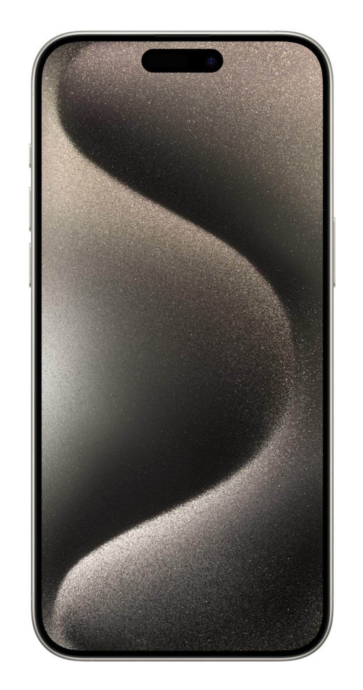 Un smartphone oscuro con un patrón curvo y brillante en la pantalla.