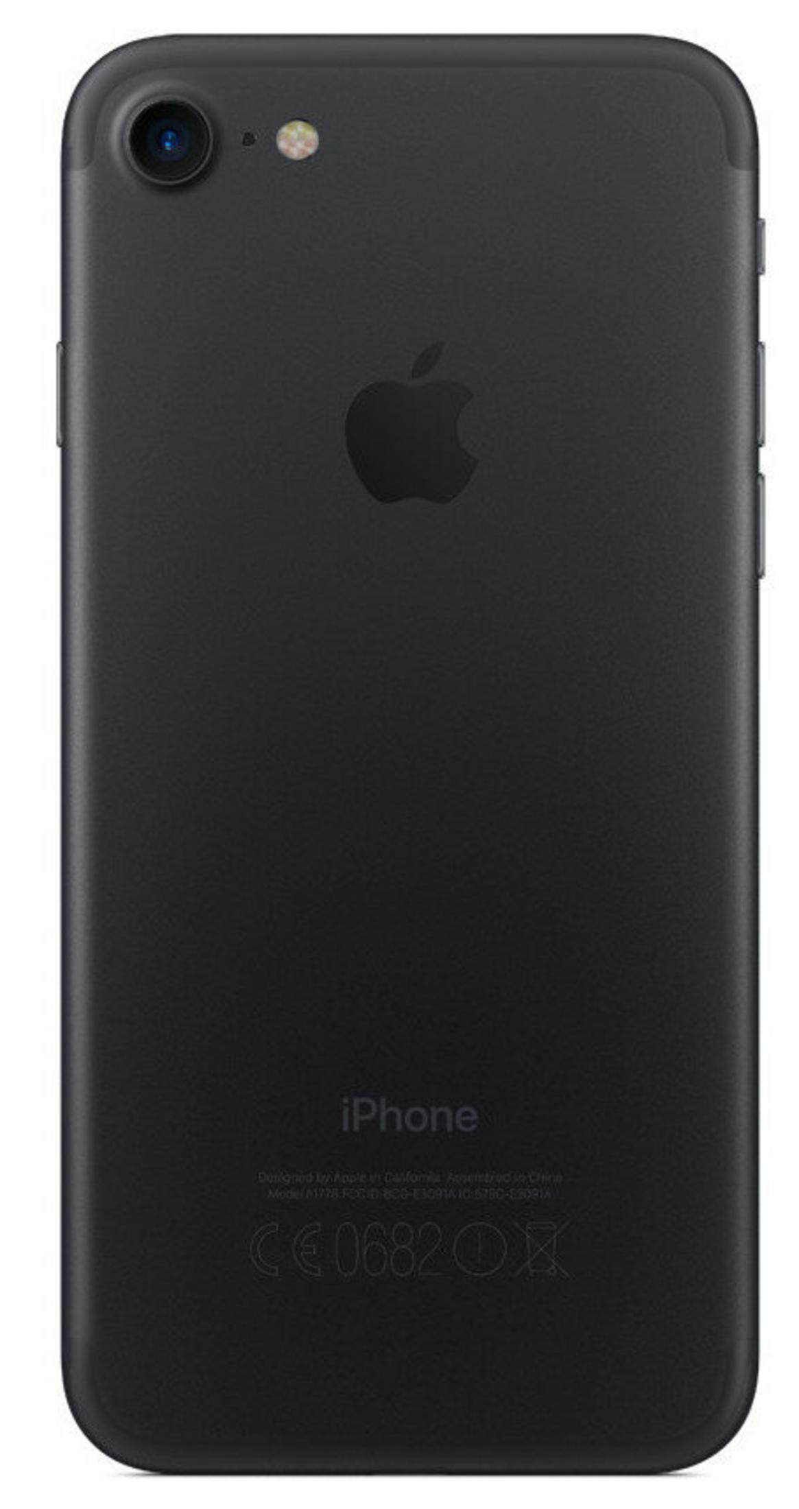 Tył czarnego iPhone'a z logo Apple i obiektywem aparatu.