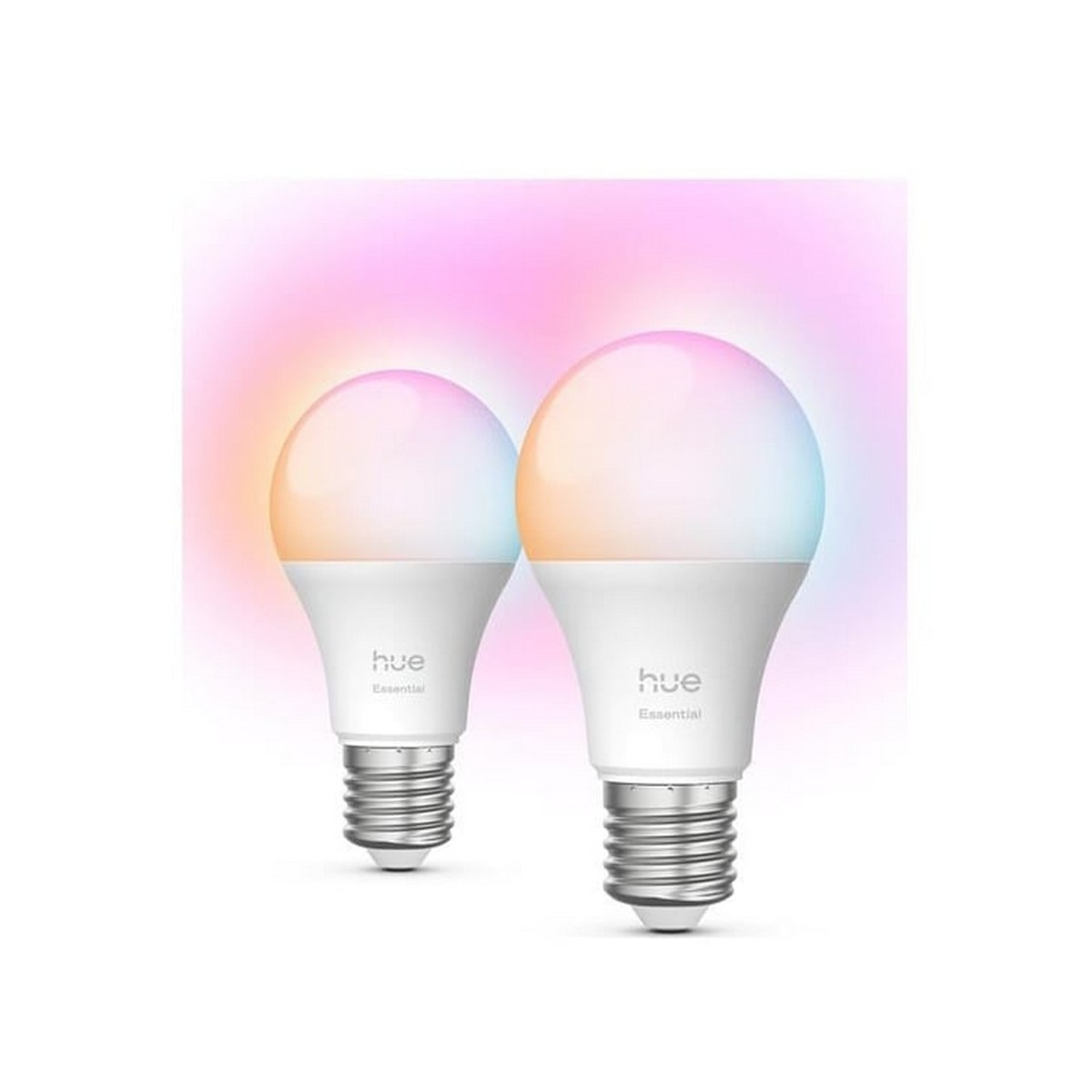 PHILIPS HUE Essential 8W E27 806 Lumen Renkli A60 (2'li Ekopaket