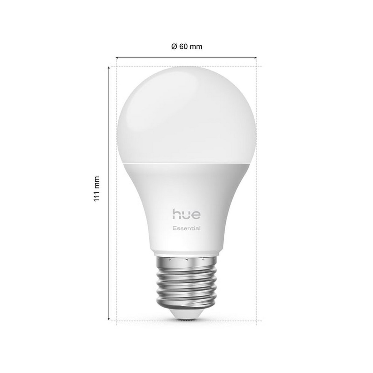 PHILIPS HUE Essential 8W E27 806 Lumen Renkli A60 (2'li Ekopaket