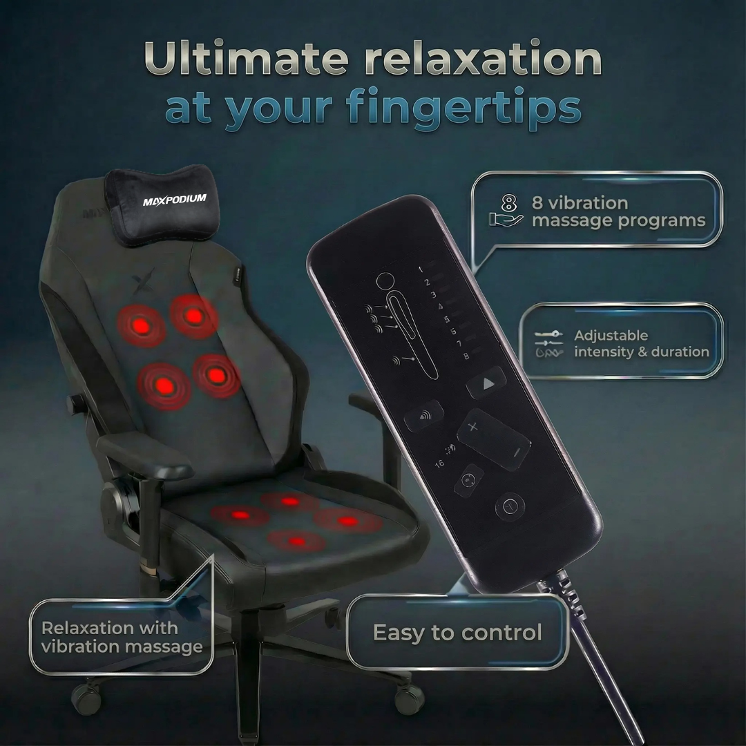 MAXPODIUM Heavy SMI Ergonomischer Black Gaming Stuhl | MediaMarkt