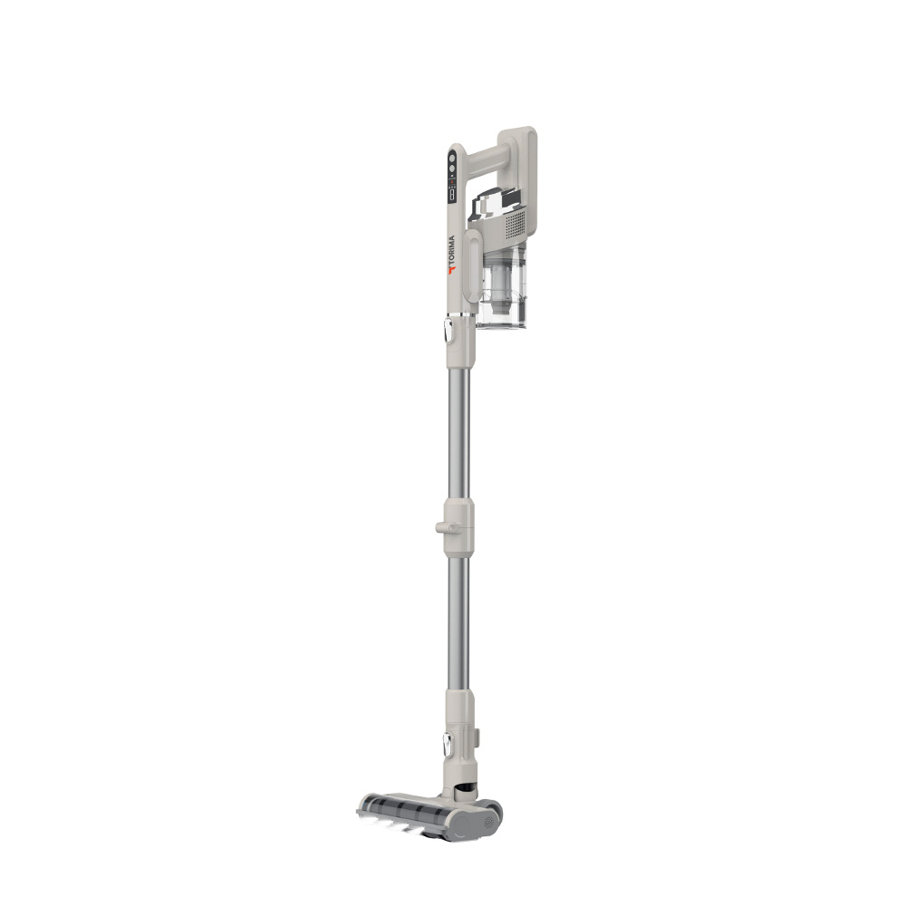 TORIMA CSVC-100  Kablosuz Katlanabilir Hafif UV Işıklı  300W 21KPa Şarjlı Dikey Süpürge Beyaz