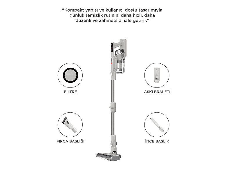 TORIMA CSVC-100 Kablosuz Katlanabilir Hafif UV Işıklı 300W 21KPa