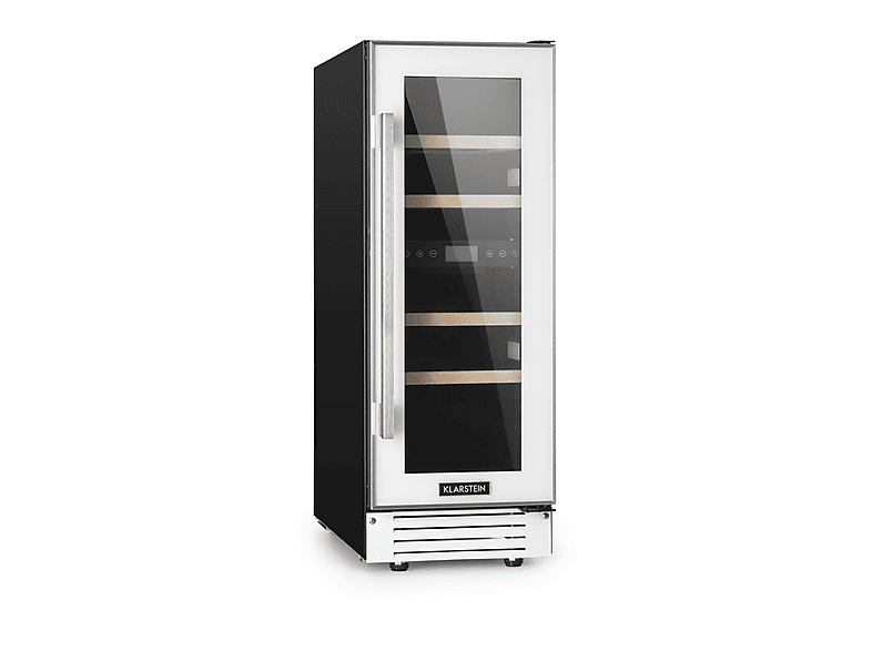 KLARSTEIN Vinovilla 17 Built-in Duo Quartz Edition Weinkühlschrank (EEK G, Weißes Glas)