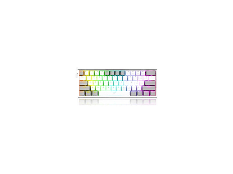 REDRAGON K617 Fizz Rgb Red Switch Mekanik Kablolu Klavye Beyaz Gri