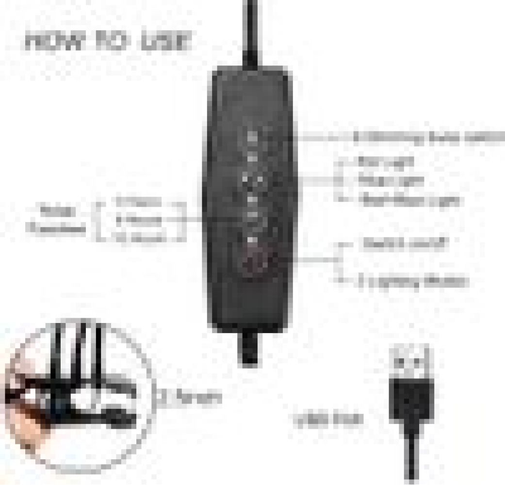 Bedienfeld mit USB-Kabel und Halterung für Ringlicht.