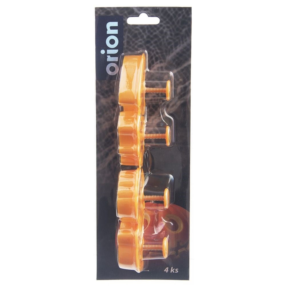 Cortadores de galletas en forma de estrella naranja con tornillos, 4 piezas.