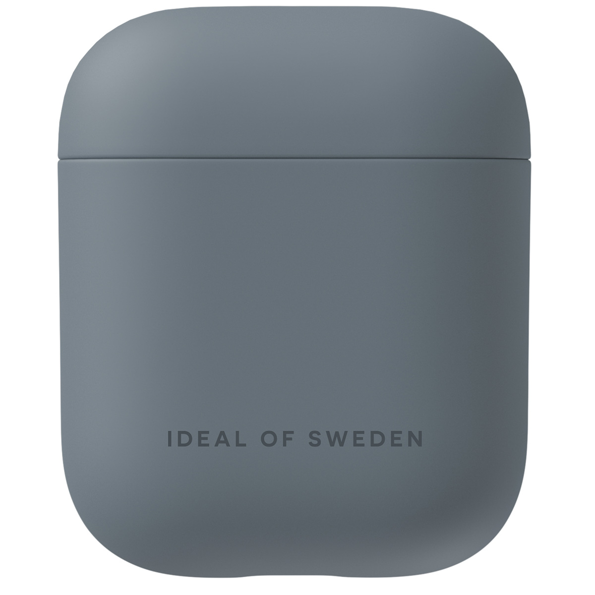 Funda de carga gris para auriculares con el logo "IDEAL OF SWEDEN".