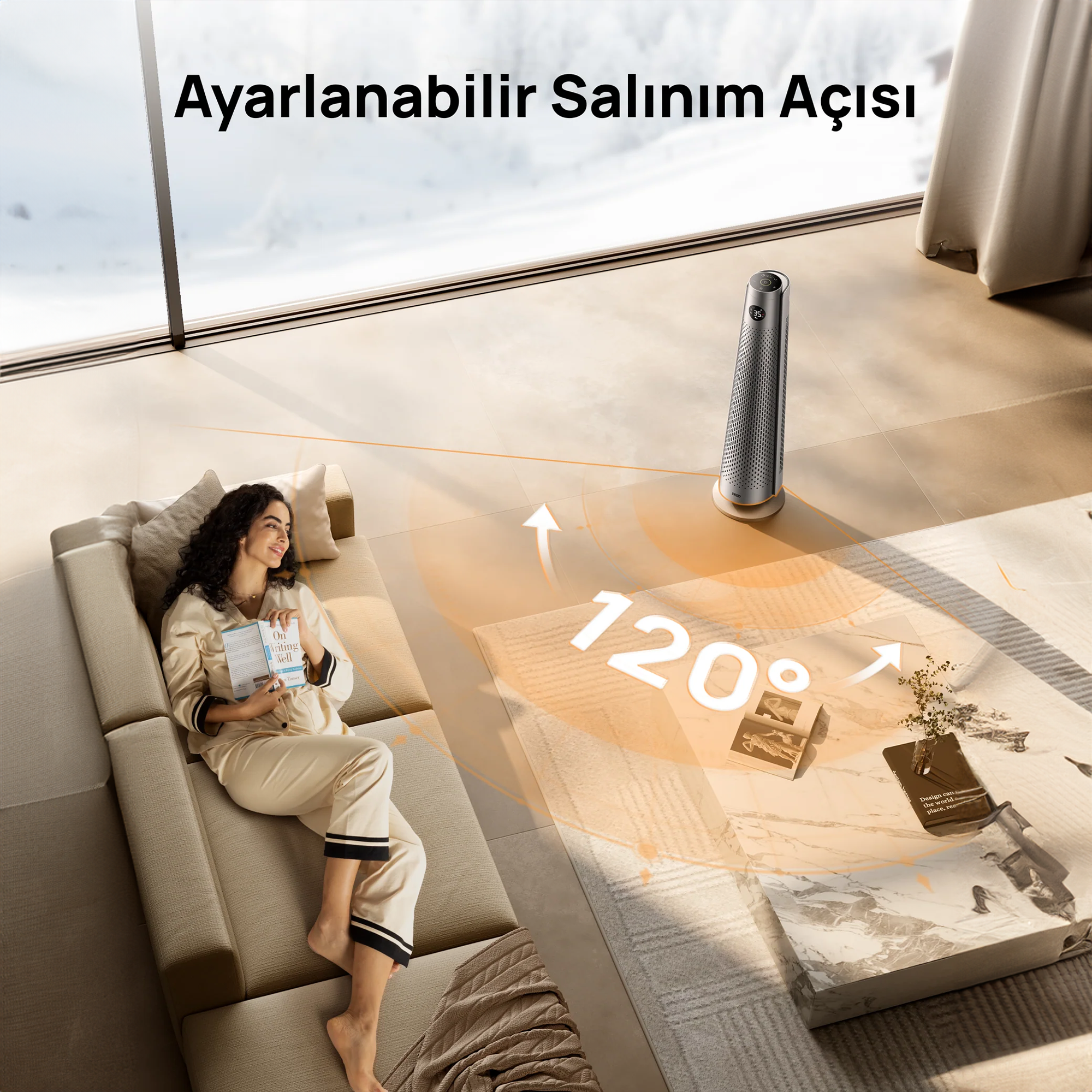 DREO Solaris 718 Sessiz Çalışma, Hızlı Isıtma, Enerji Tasarruflu Isı Kontrolü Akıllı Elektrikli 1500 W Isıtıcı Siyah