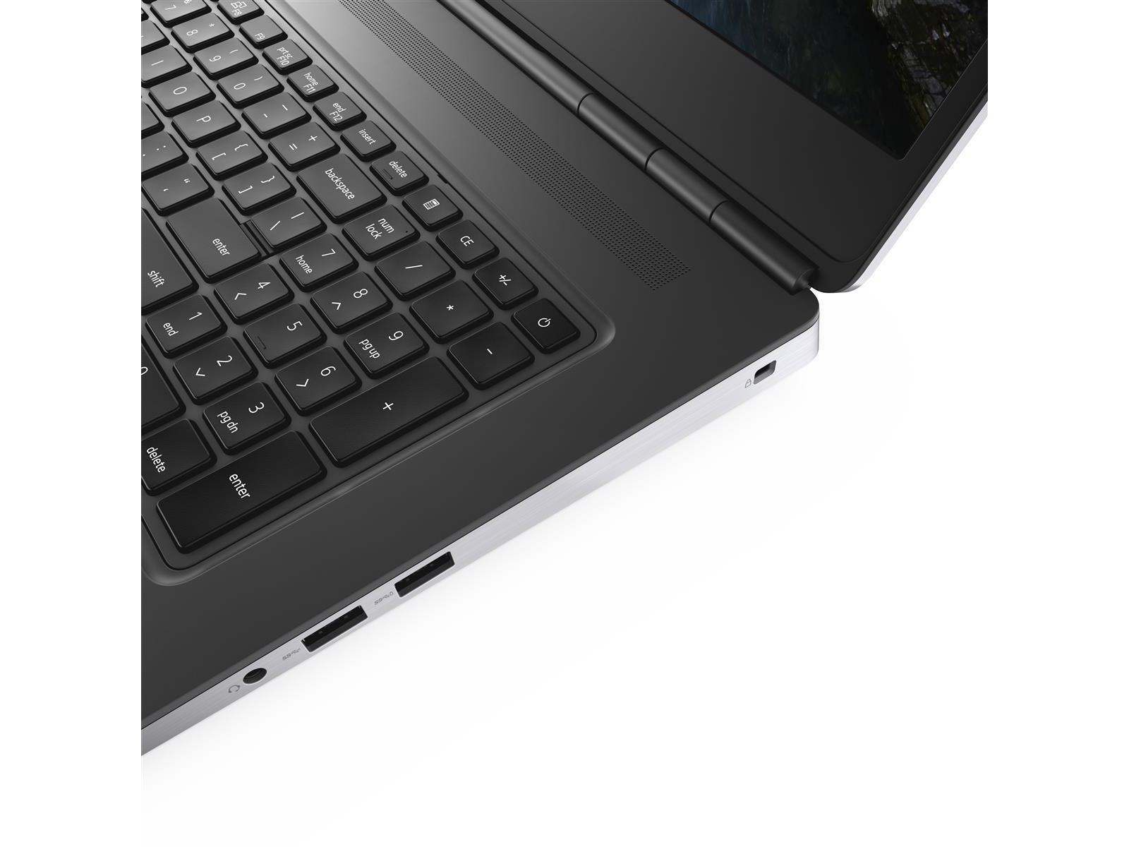 Nahaufnahme einer Laptop-Tastatur mit Anschlüssen an der Seite.